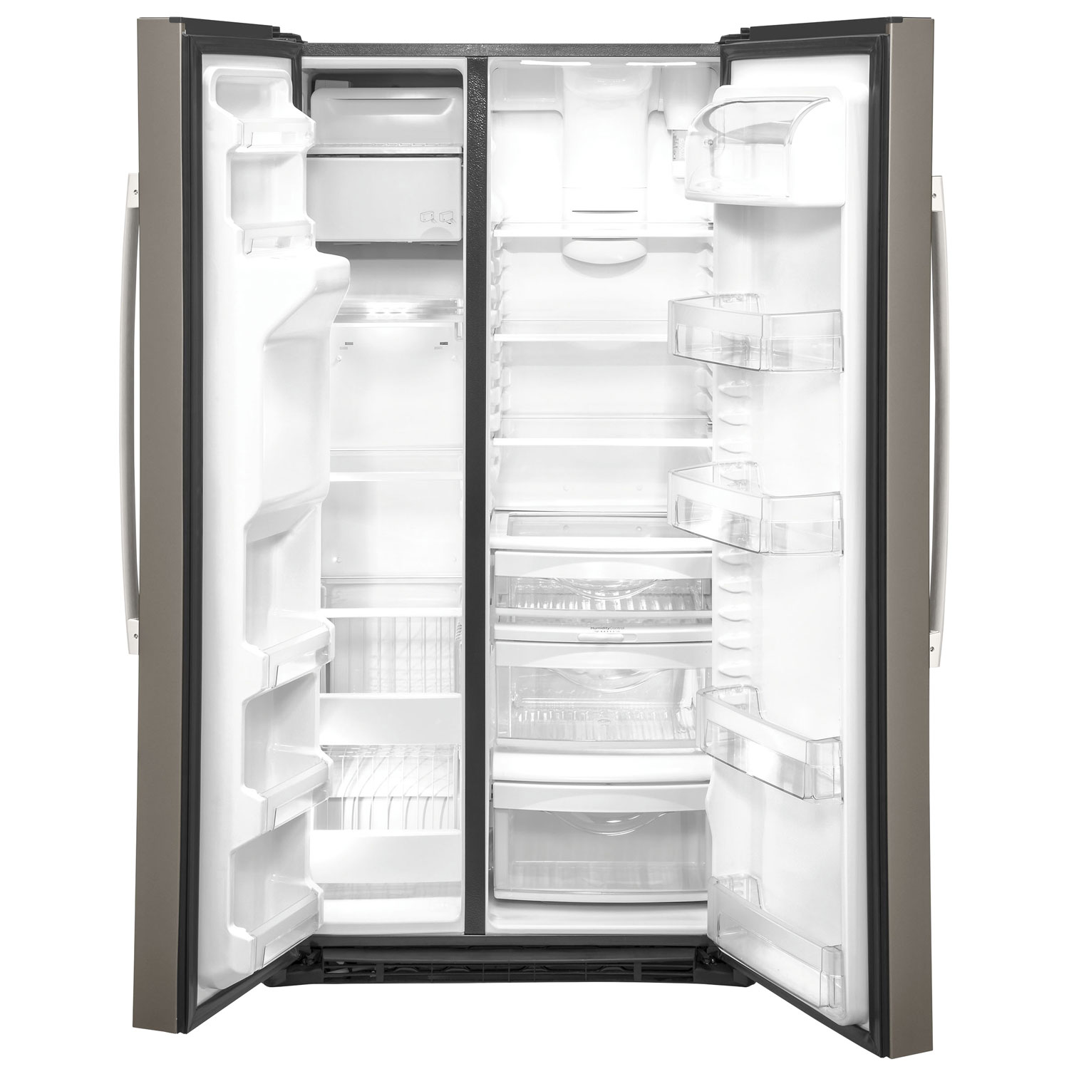 GE 36" 21.8 Cu. Ft. Side-By-Side Refrigerator with Water & Ice Dispenser - Slate
