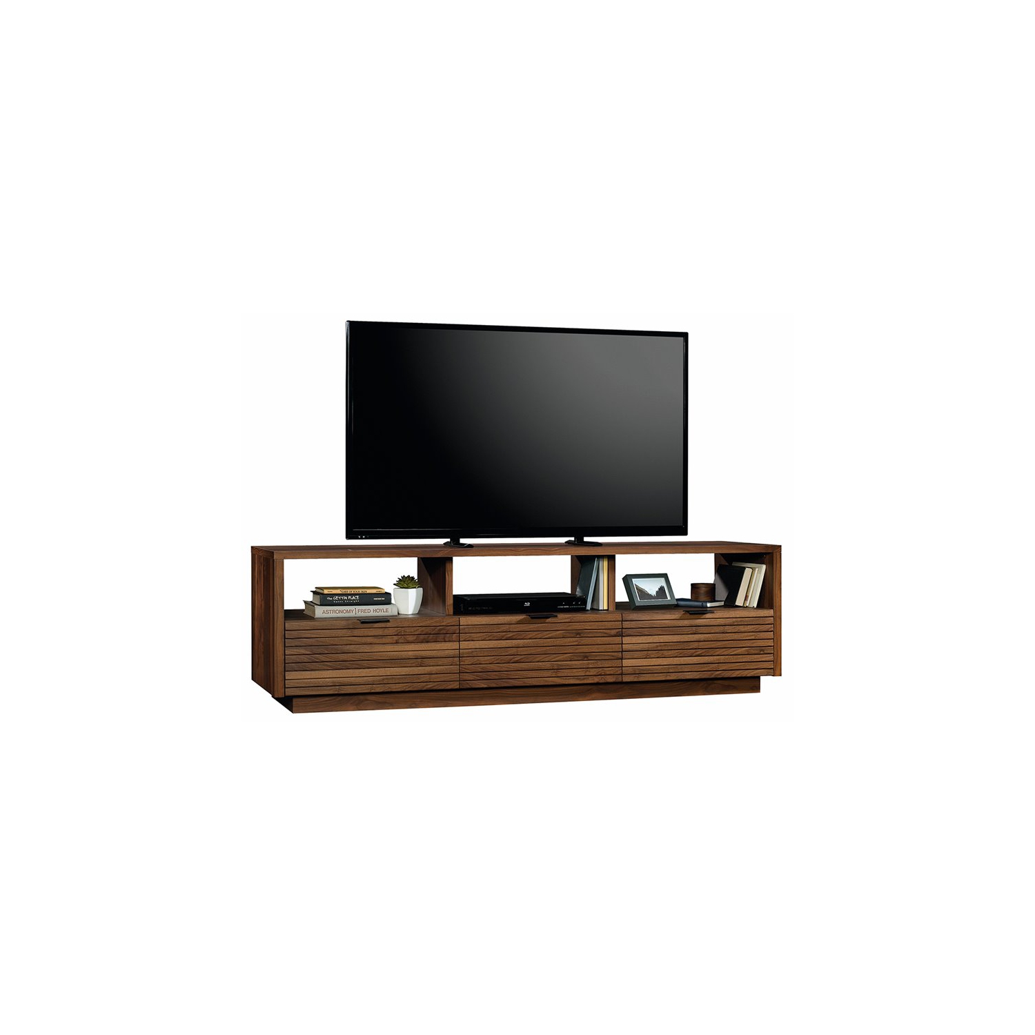 Sauder Harvey Park 71" TV Stand in Grand Walnut