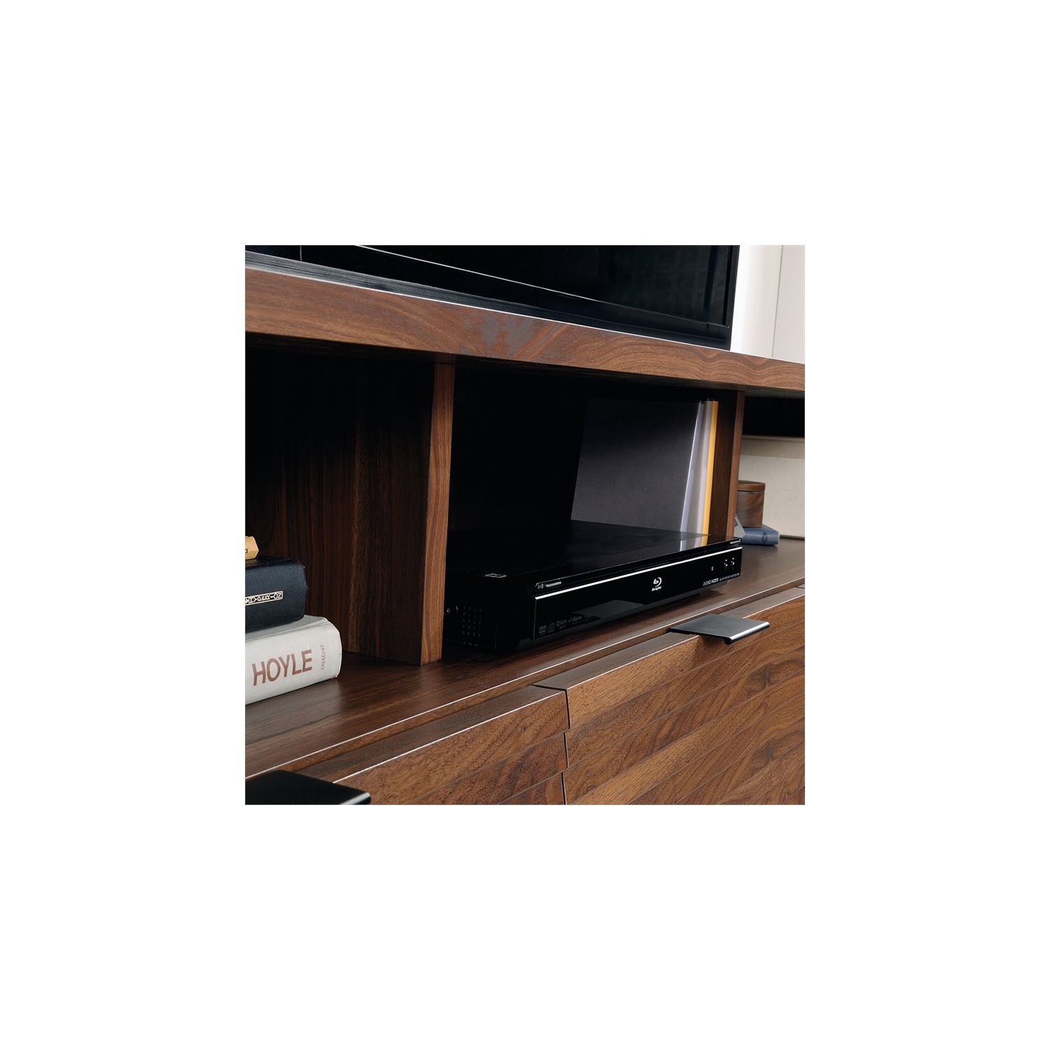 Sauder Harvey Park 71" TV Stand in Grand Walnut