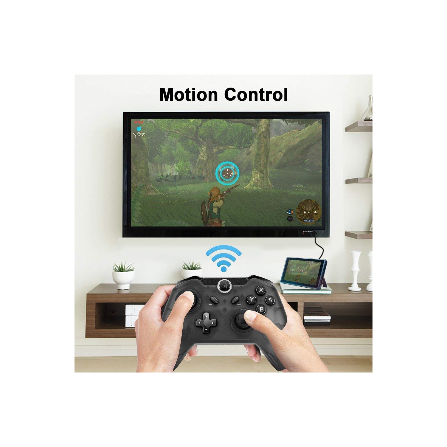 Wireless Pro Gaming Controller Gamepad Joypad Remote for Nintendo Switch Console(Newest Version 6.0.0)