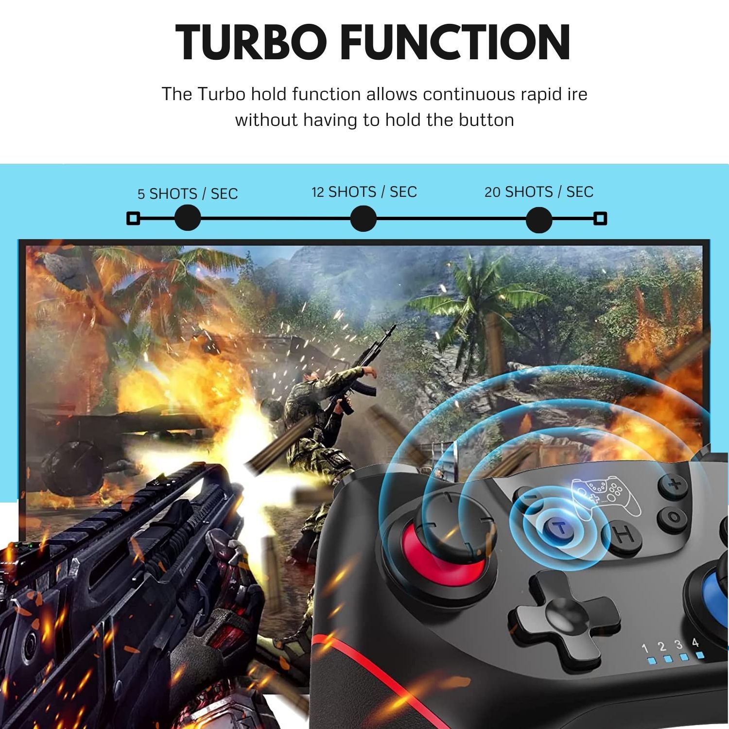 Upgraded Version Wireless Switch & Switch Pro Controller Gamepad Joypad Compatible with Switch/Switch Lite, with Gyro & Gravity Sensor, Dual Shock