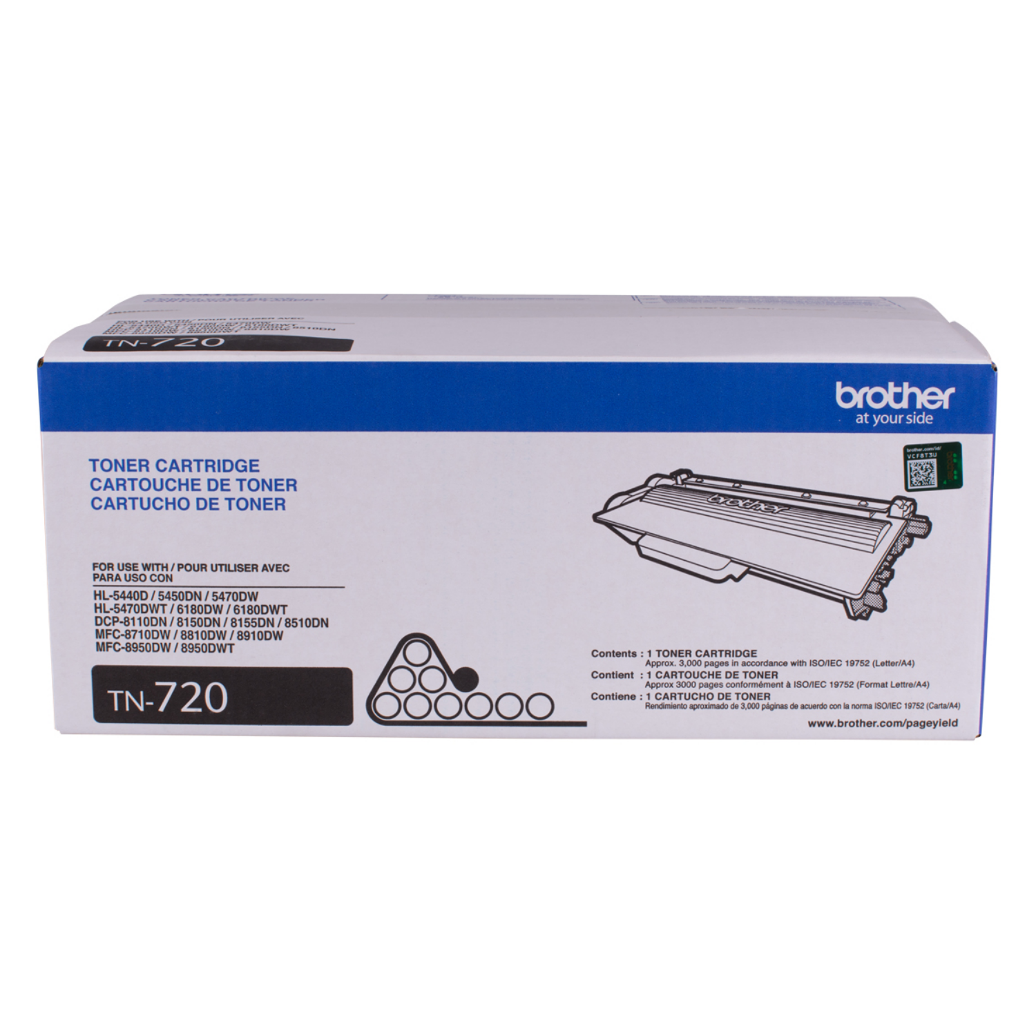 Brand-new Brother Black Original TN720 Toner For: HL-5450, MFC-8510 - 8950 to HL-6180 Serie