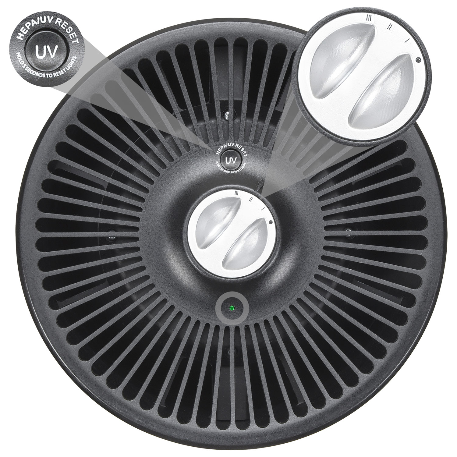 Germ Guardian AC4700BDLX Table Top Air Purifier with HEPA Filter - Black