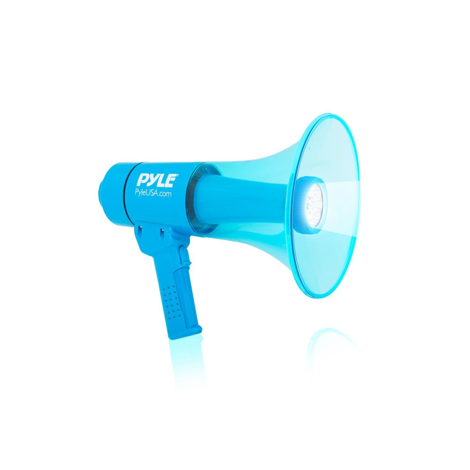Pyle Waterproof Megaphone - Water Resistant PA Bullhorn Speaker with Siren Alarm and Built-in LED Light PMP66WLT
