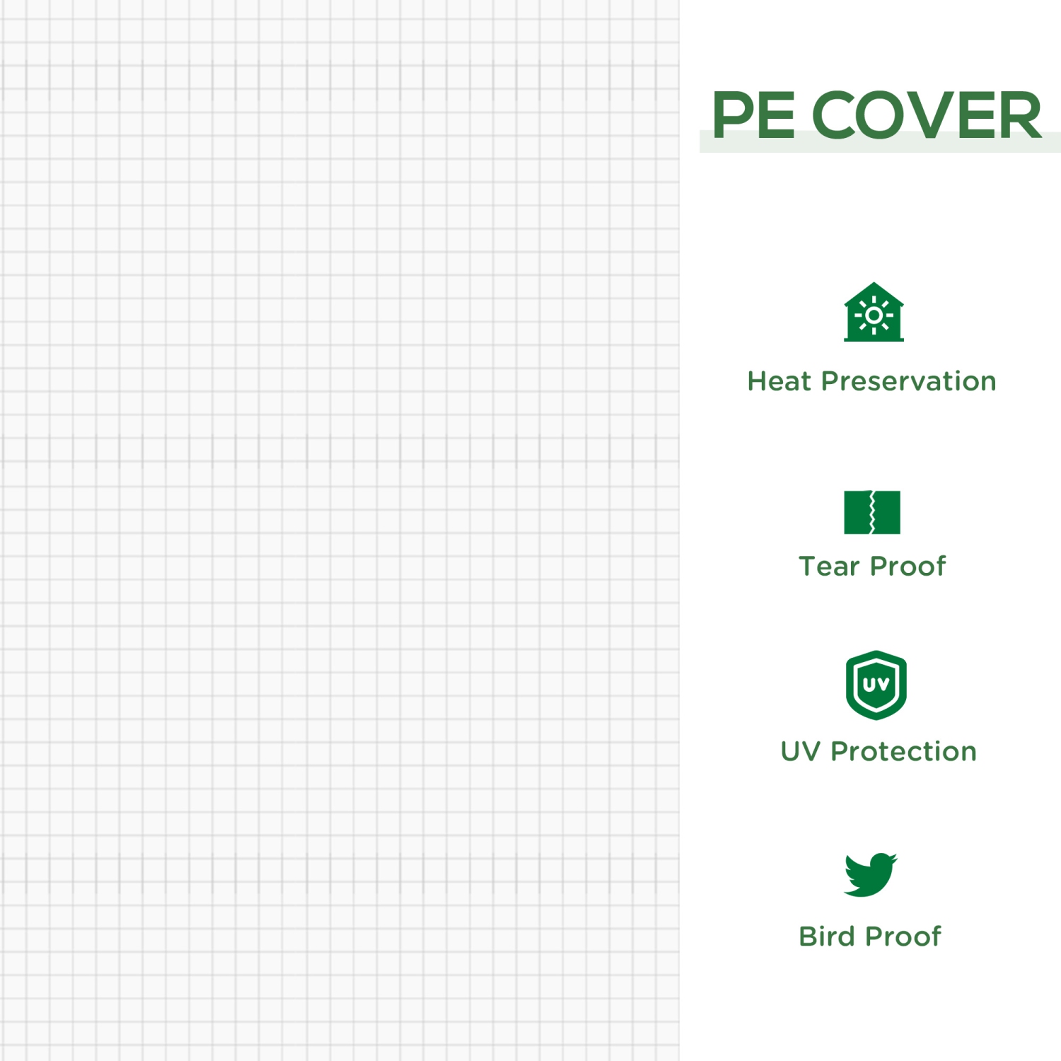 Outsunny 6' x 3' x 3' Portable Tunnel Greenhouse Outdoor Garden Mini with Large Zipper Doors & Water/UV PE Cover White