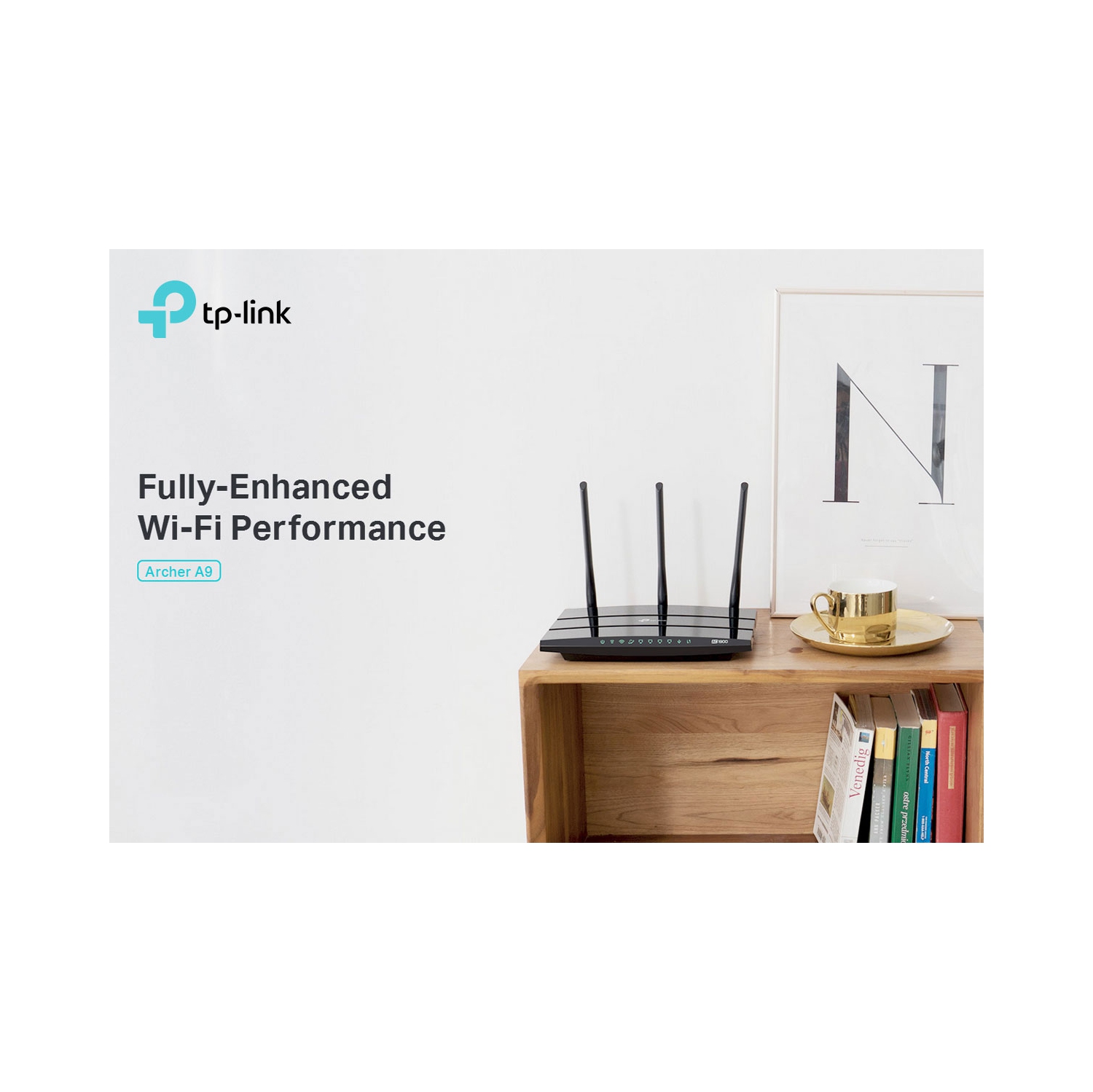 TP-Link Archer A9 Wireless AC1900 Dual-Band Wi-Fi Router - Black