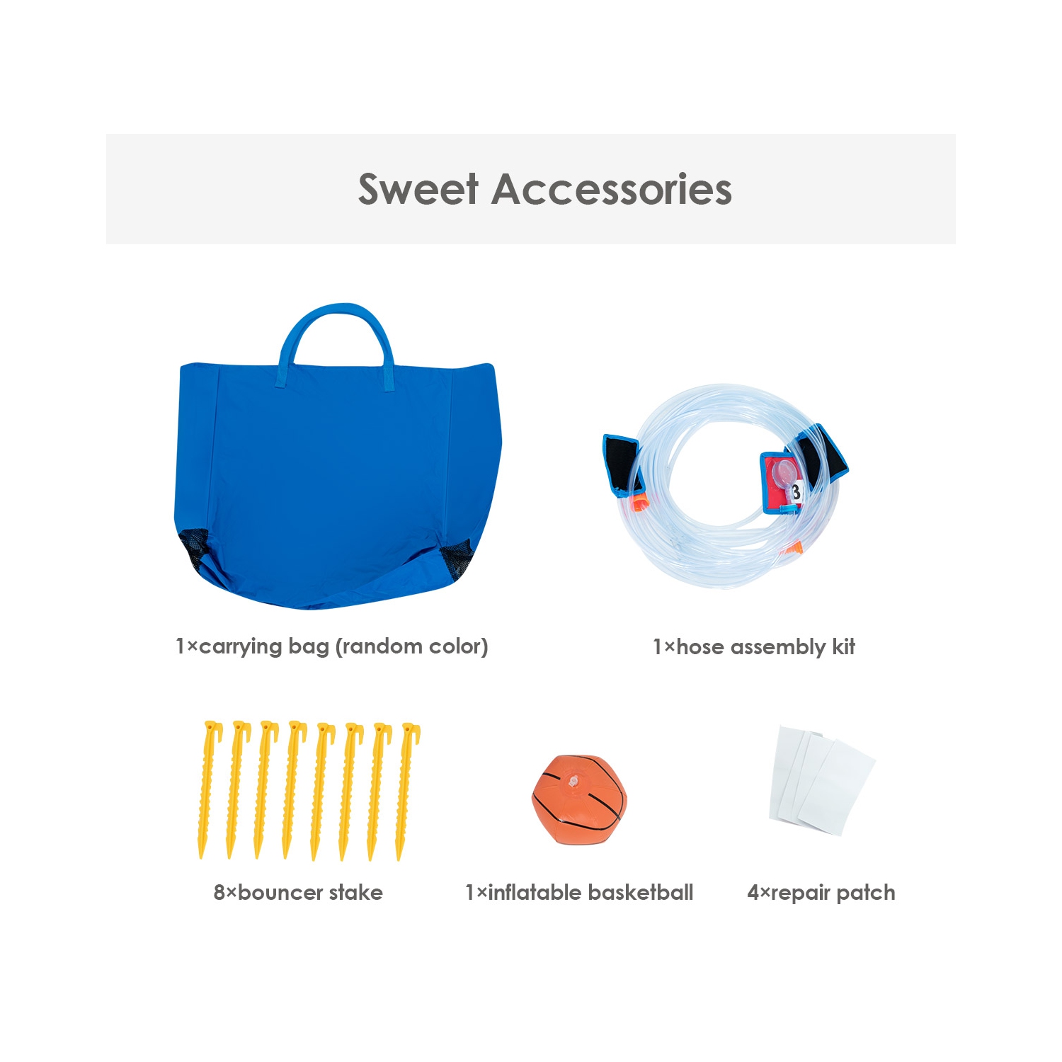 Costway Inflatable Water Park Bounce House w/Climbing Wall Two Slides and Splash Pool