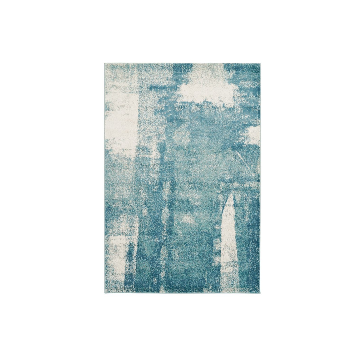Ladole Rugs Abstract Unigue Area Rug Carpet in Blue Grey White, 9x12