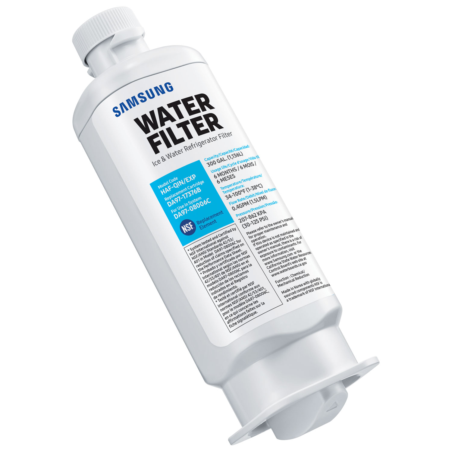 Samsung Water Filter for Side-by-Side and French Door Refrigerators