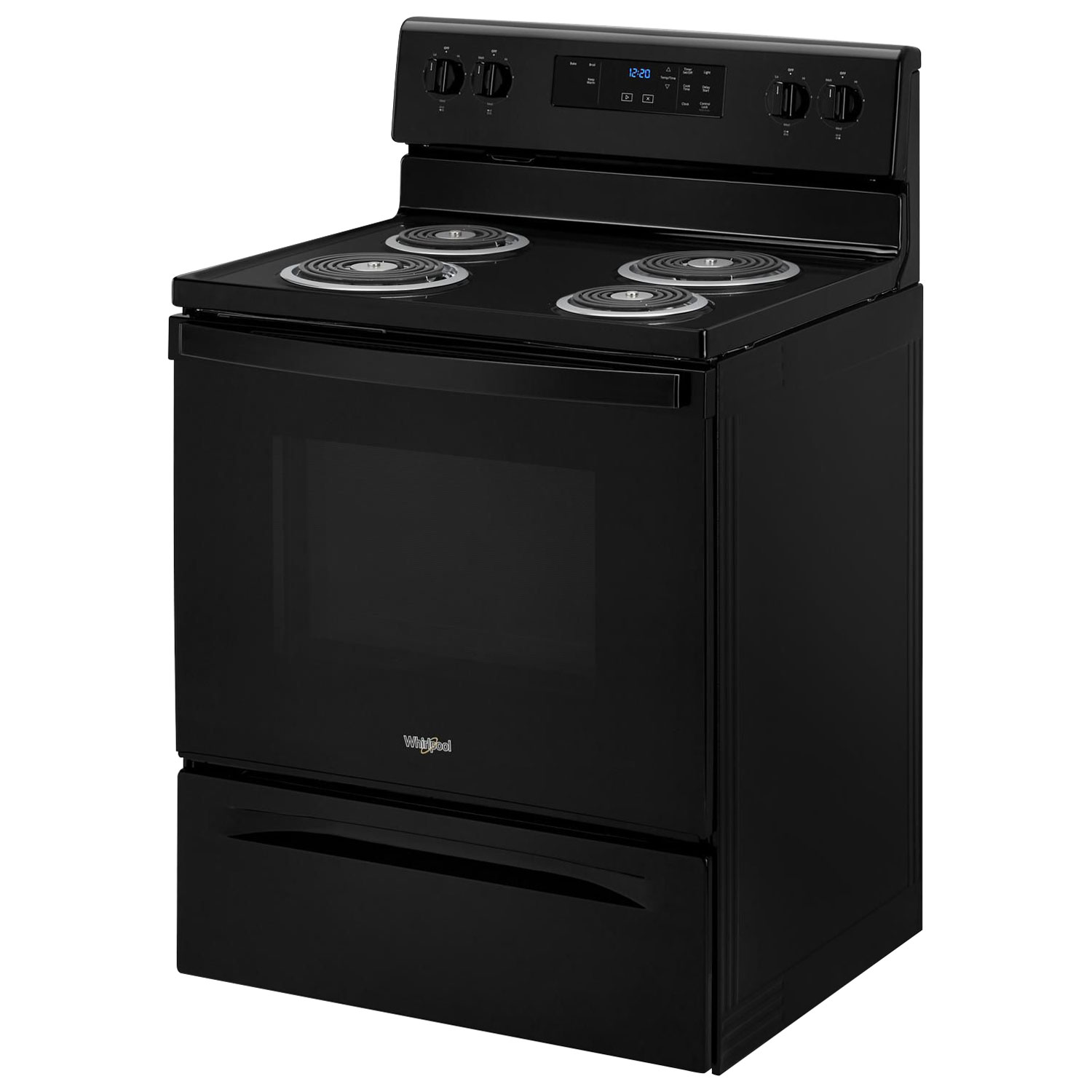 Whirlpool 30" 4.8 Cu. Ft. Freestanding Electric Coil Top Range - Black