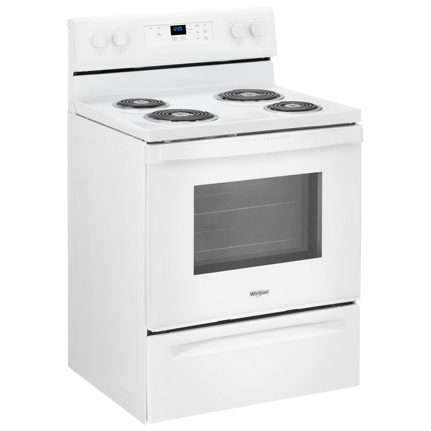 Cuisinière électrique à serpentins 4,8 pi³ 30 po de Whirlpool - Blanc
