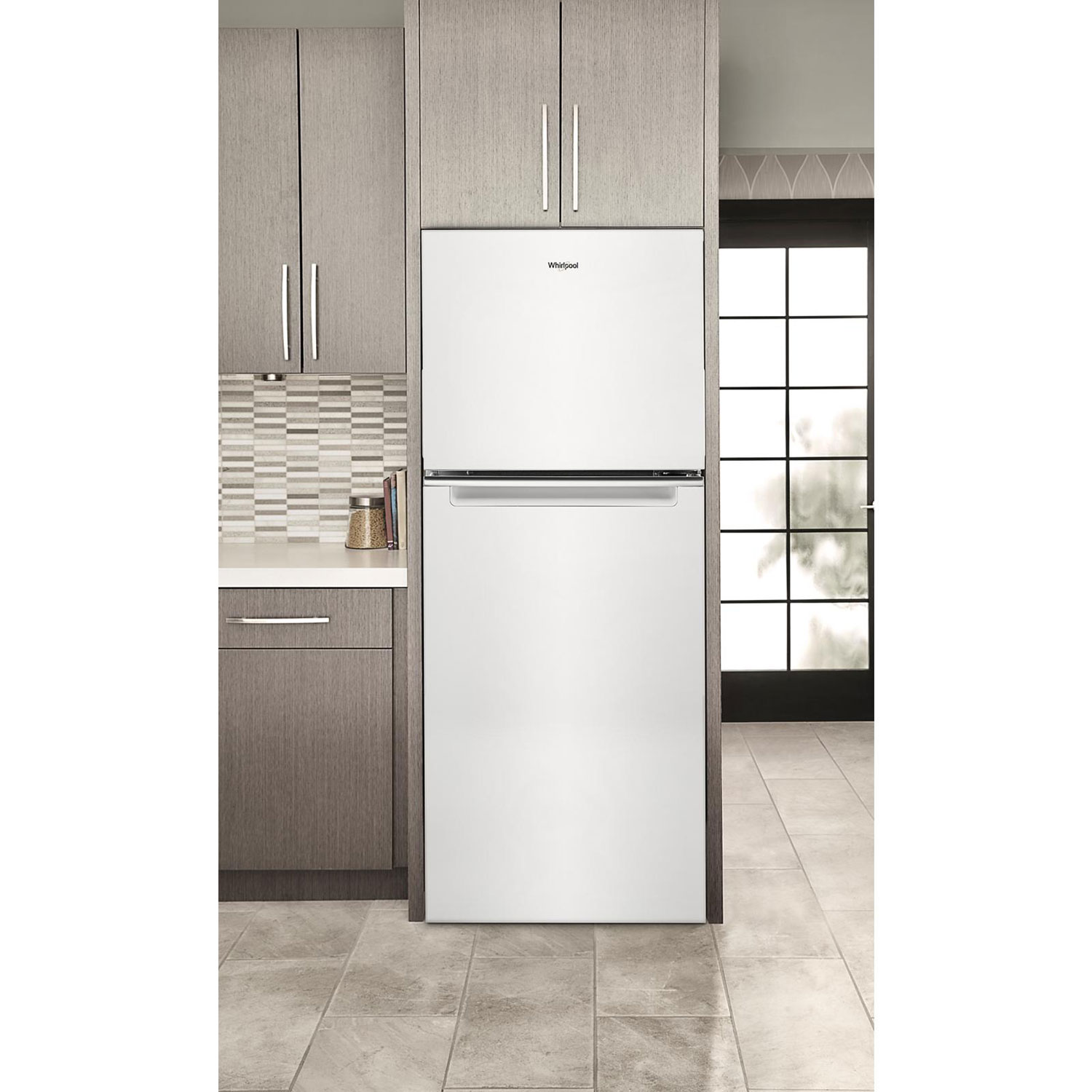 Whirlpool 24" 11.6 Cu. Ft. Top Freezer Refrigerator with LED Lighting - White