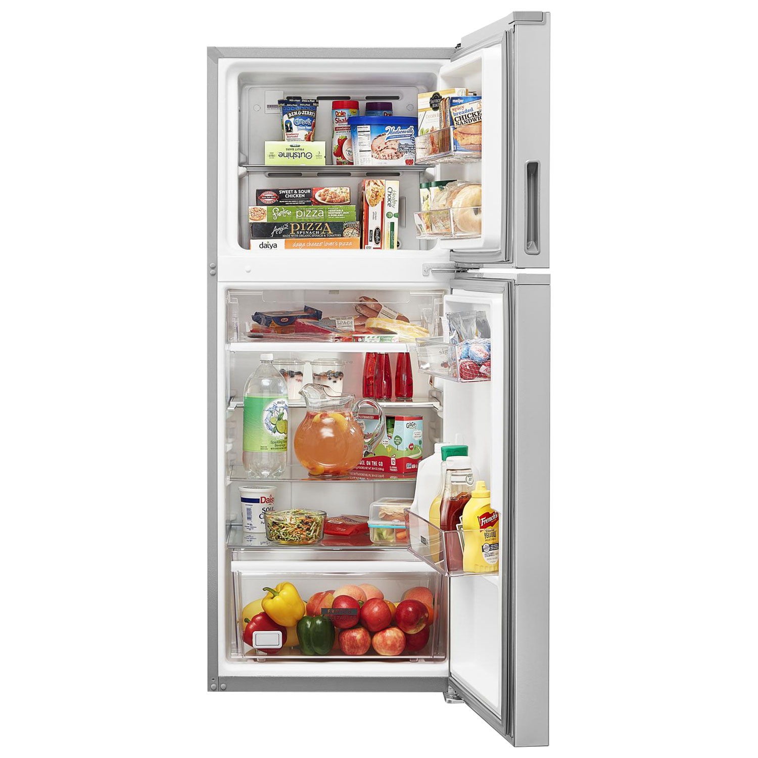 Whirlpool 24" 11.6 Cu. Ft. Top Freezer Refrigerator with LED Lighting - Stainless Steel