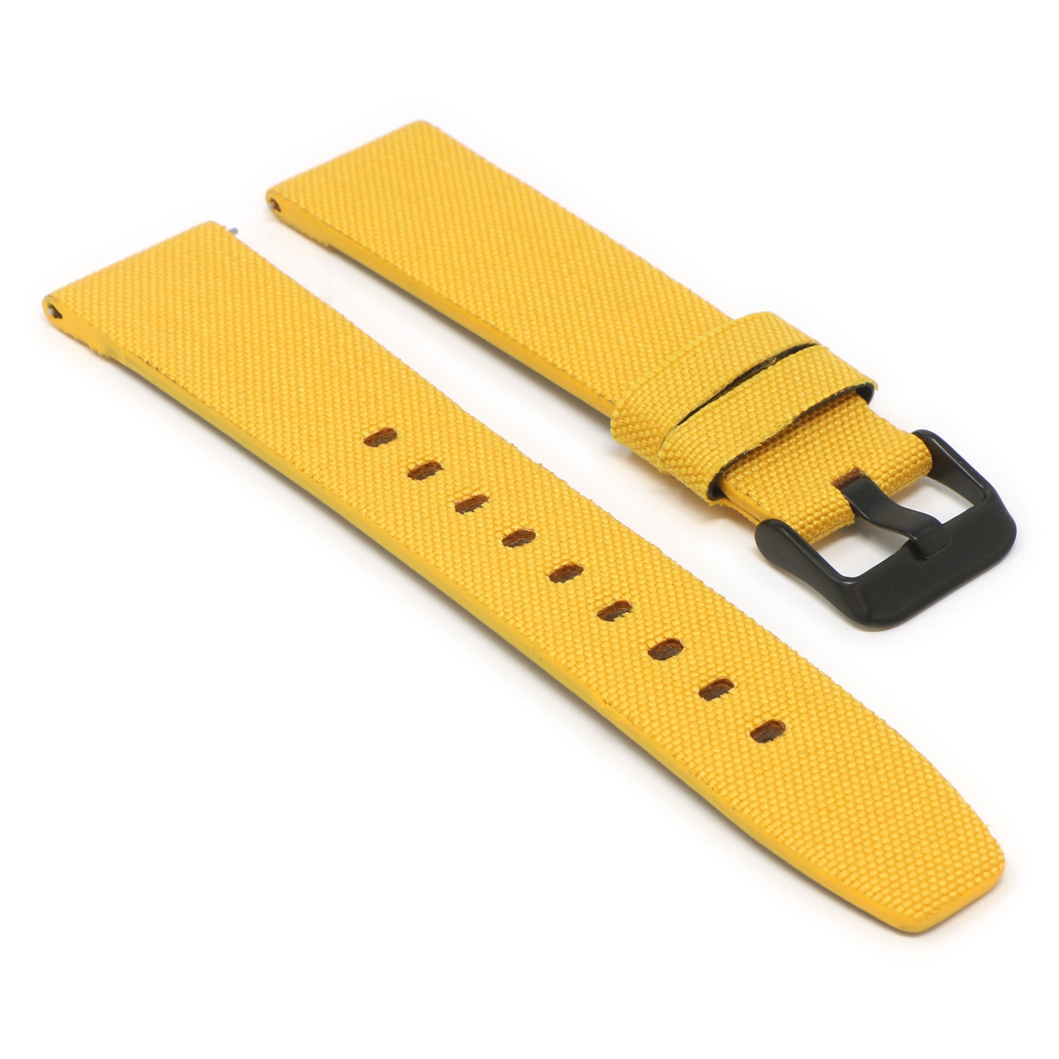 StrapsCo Nylon Watch Band Strap for Fitbit Versa & Versa 2 - Short-Medium - Yellow