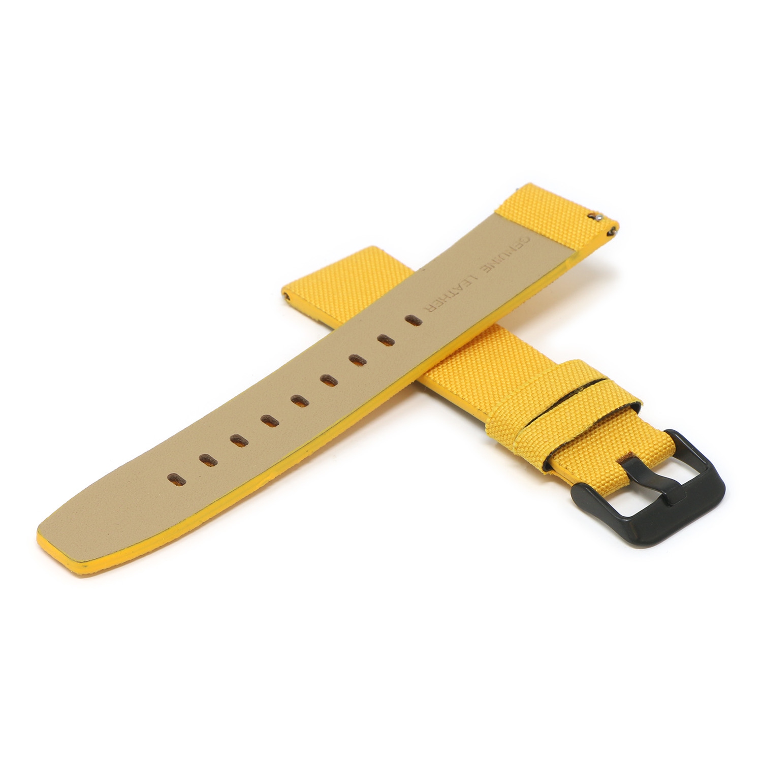 StrapsCo Nylon Watch Band Strap for Fitbit Versa & Versa 2 - Short-Medium - Yellow
