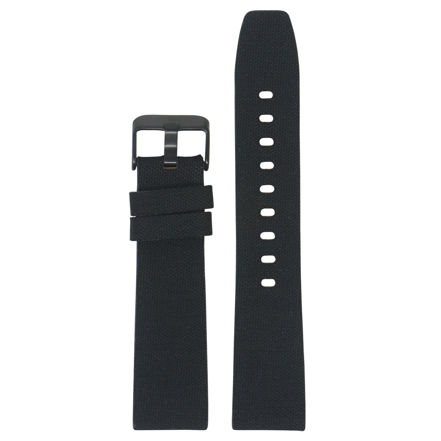 StrapsCo Nylon Watch Band Strap for Fitbit Versa & Versa 2 - Short-Medium - Black