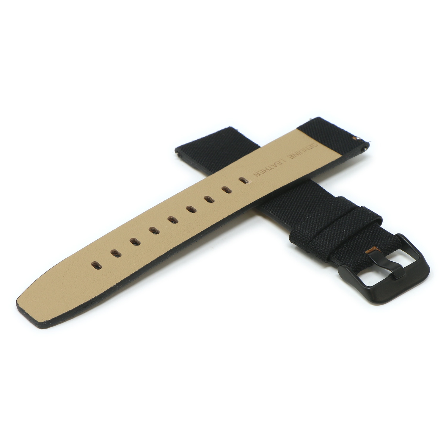 StrapsCo Nylon Watch Band Strap for Fitbit Versa & Versa 2 - Short-Medium - Black