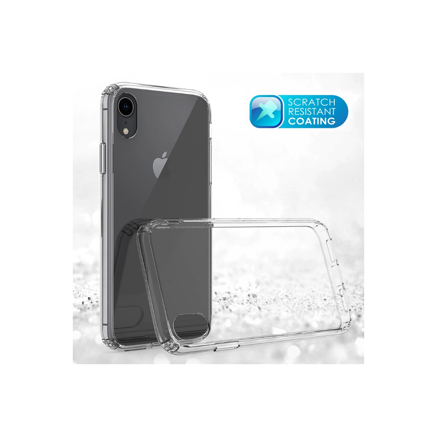 MASKED Clear Shock Proof Hybrid Protective Cover Case for iPhone XR - TPU + PC