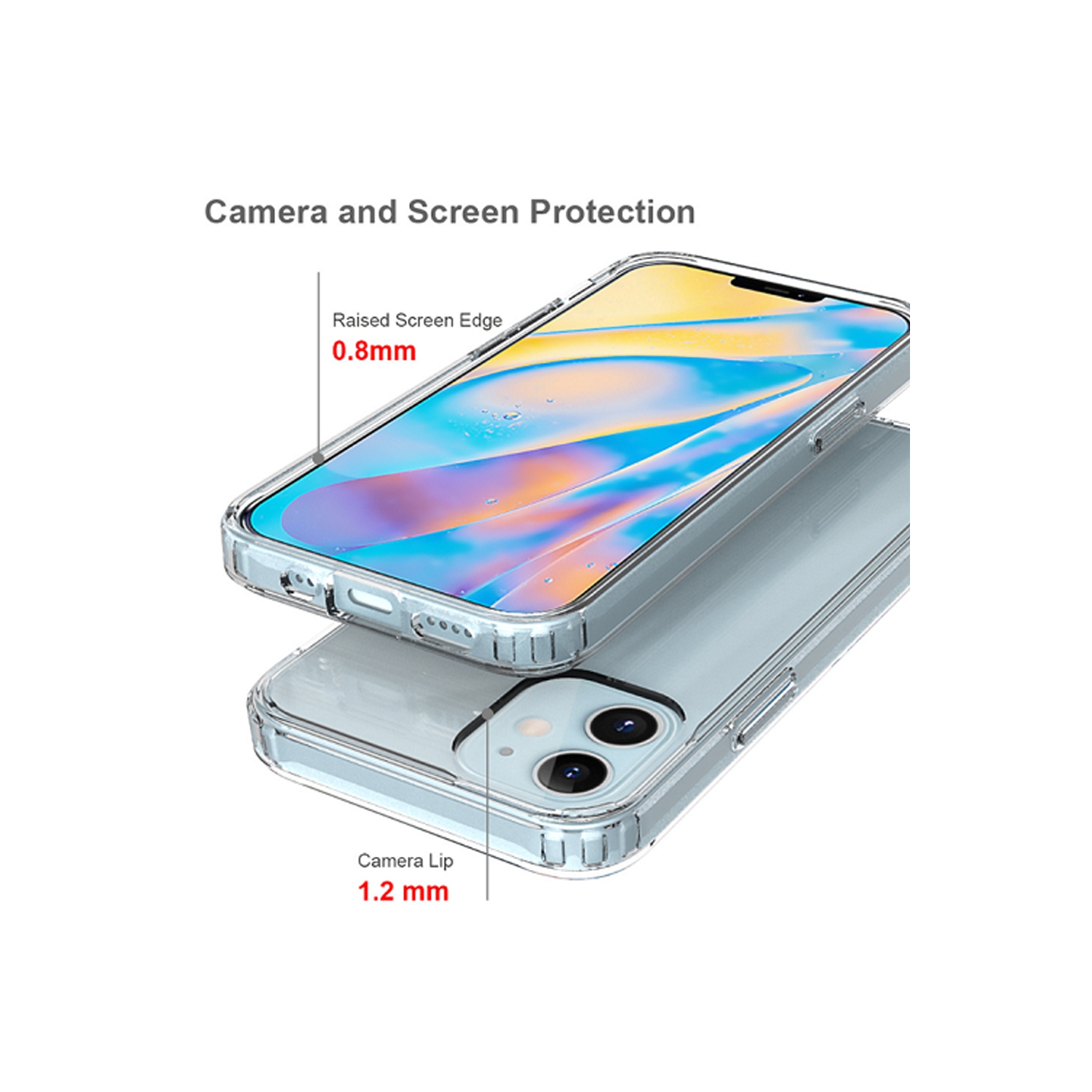 MASKED Clear Shock Proof Hybrid Protective Cover Case for iPhone XR - TPU + PC