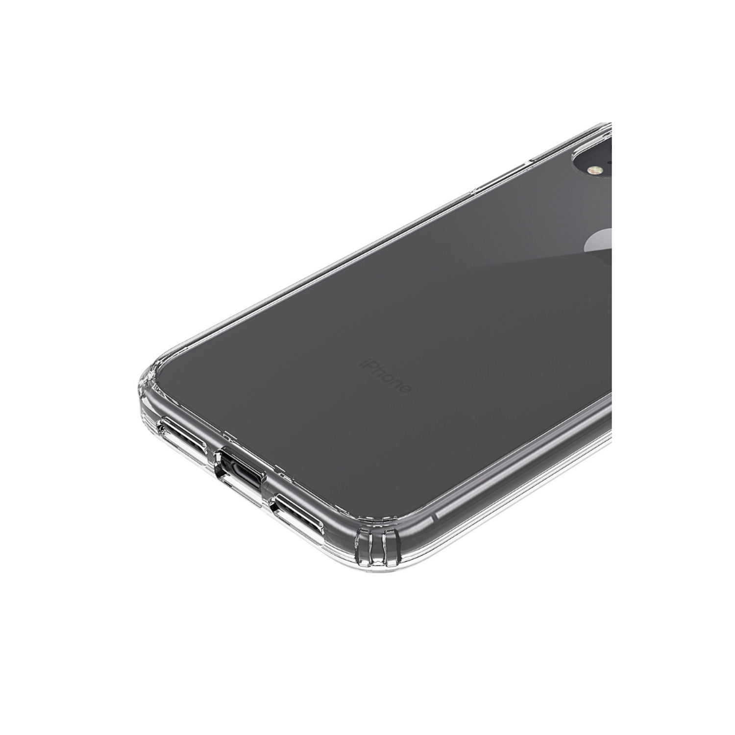 MASKED Clear Shock Proof Hybrid Protective Cover Case for iPhone XR - TPU + PC