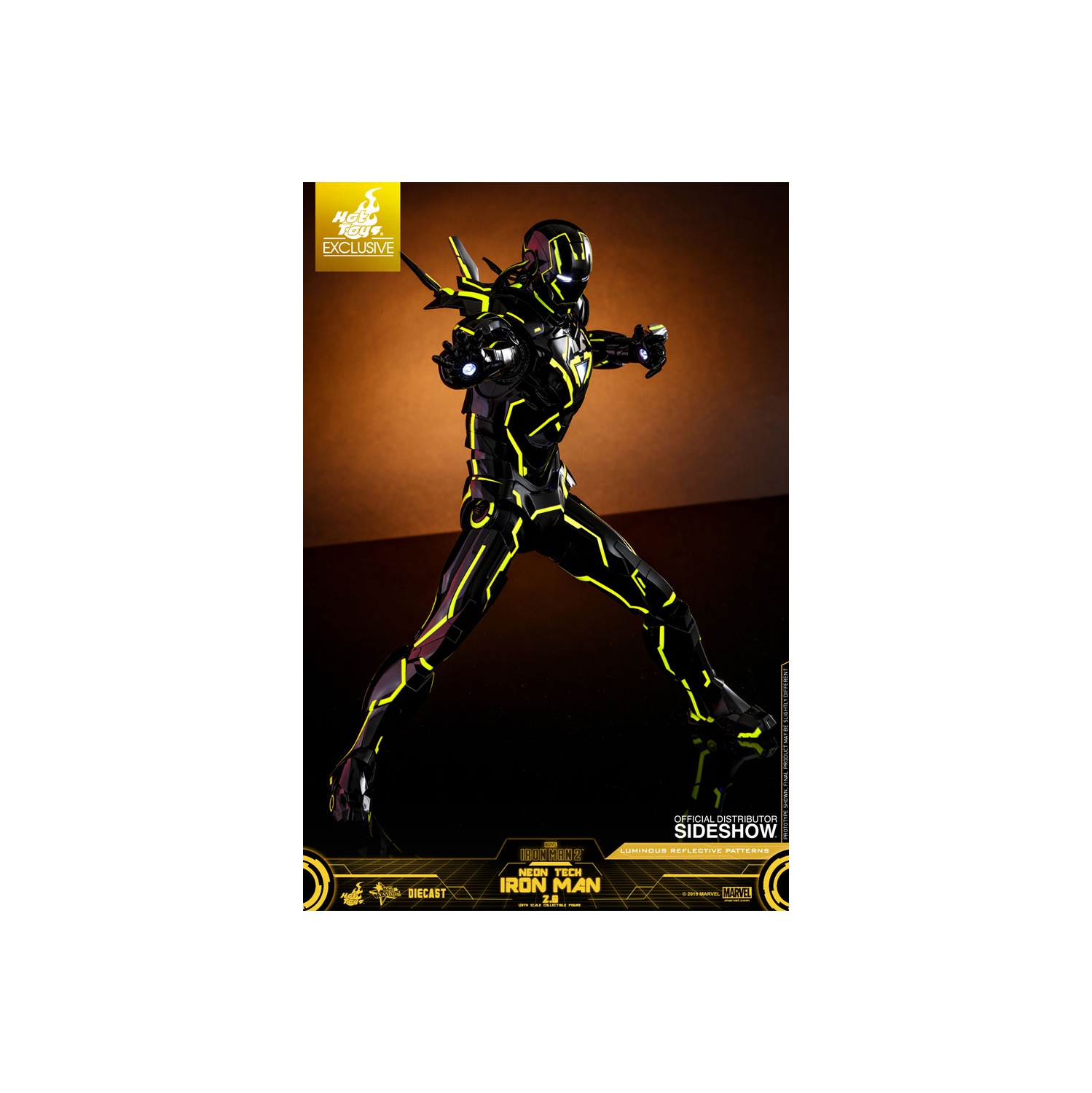 Iron Man 2 figurine de 12 po série Movie Masterpiece - Neon Tech Iron Man 2.0 Hot Toys 904407