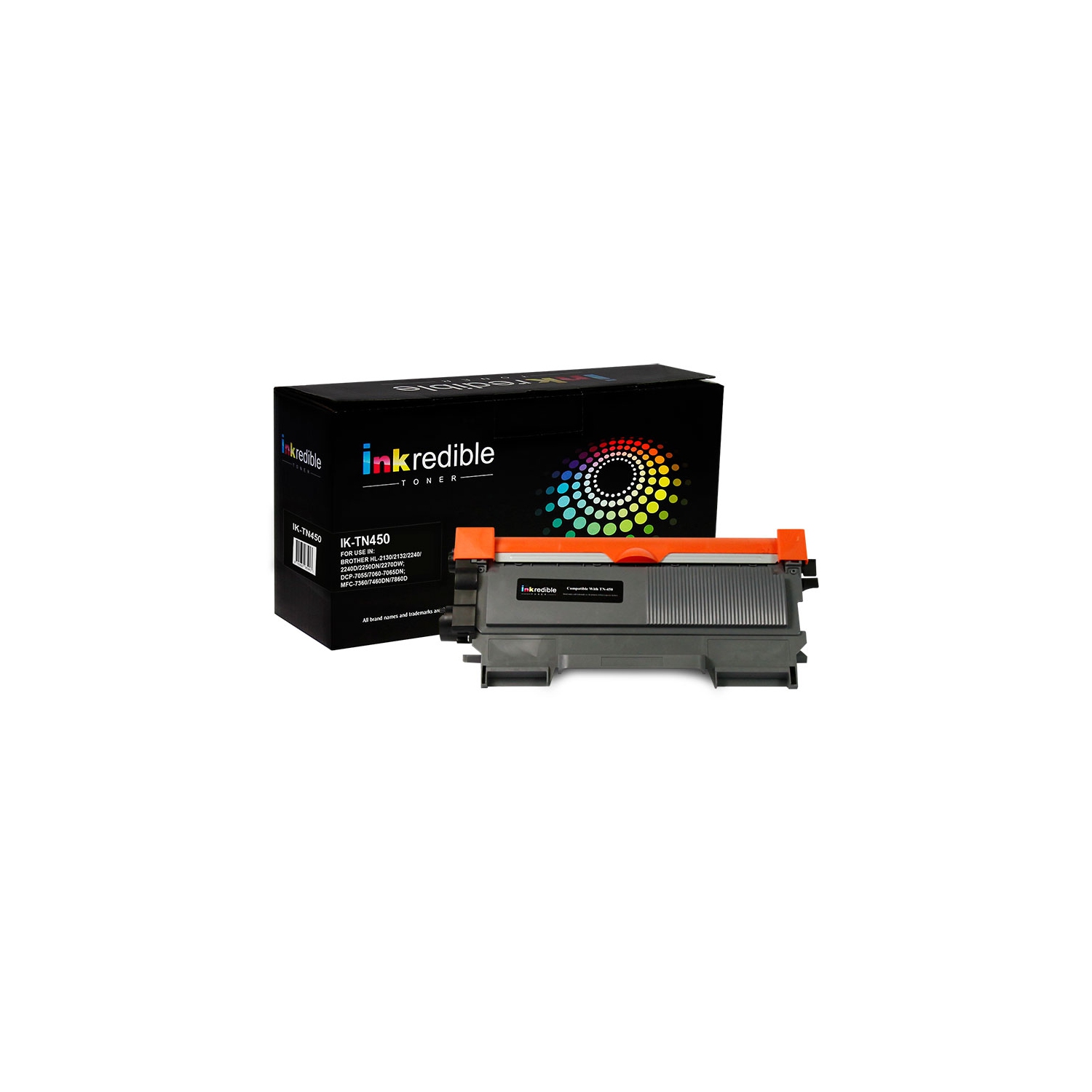 Brother TN450 Compatible Black Toner Cartridge High Yield - Inkredible Toner™ - 1/Pack