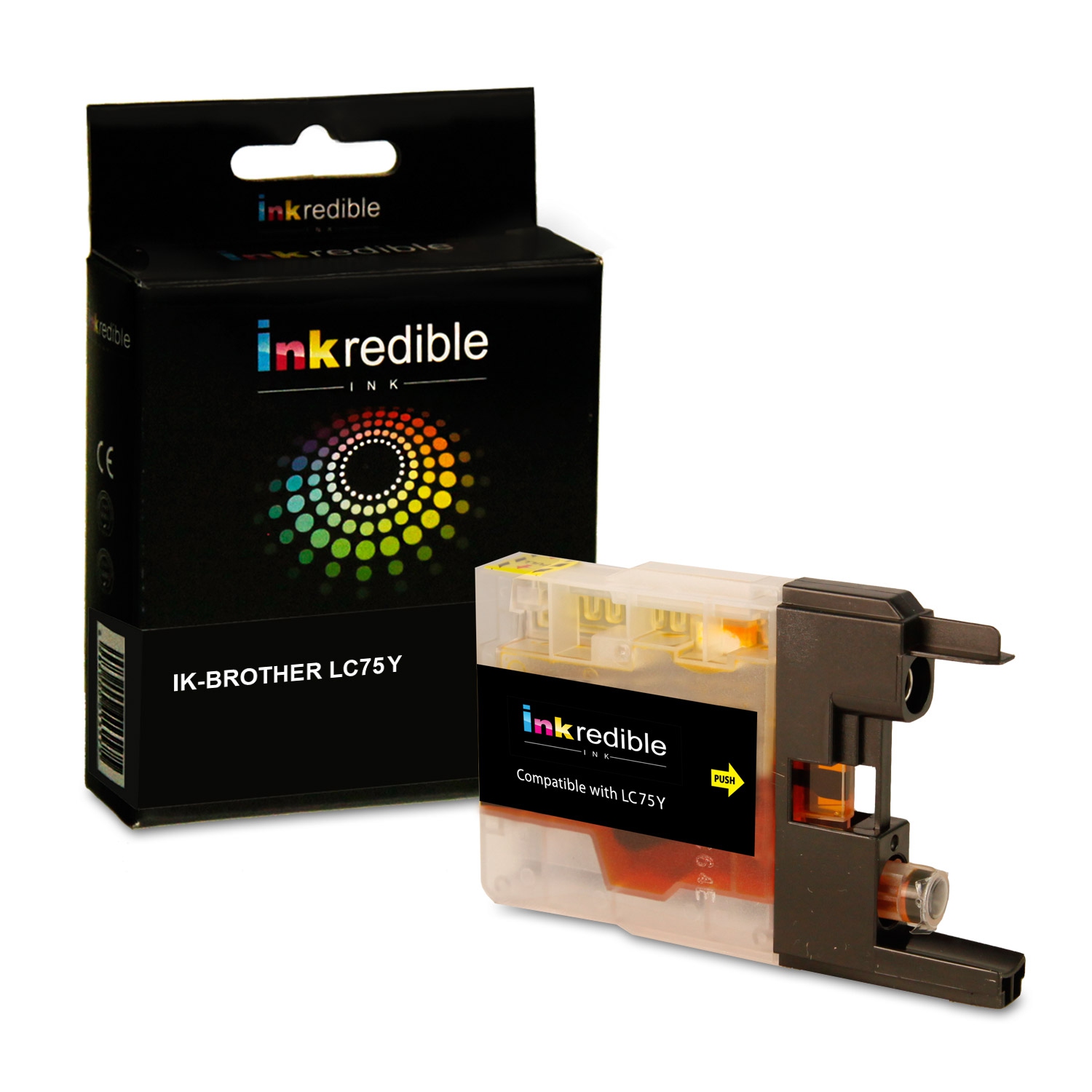 Brother LC75Y Cartouches d'encre compatibles haute capacité Jaune - Inkredible Ink™ - 1 / paquet