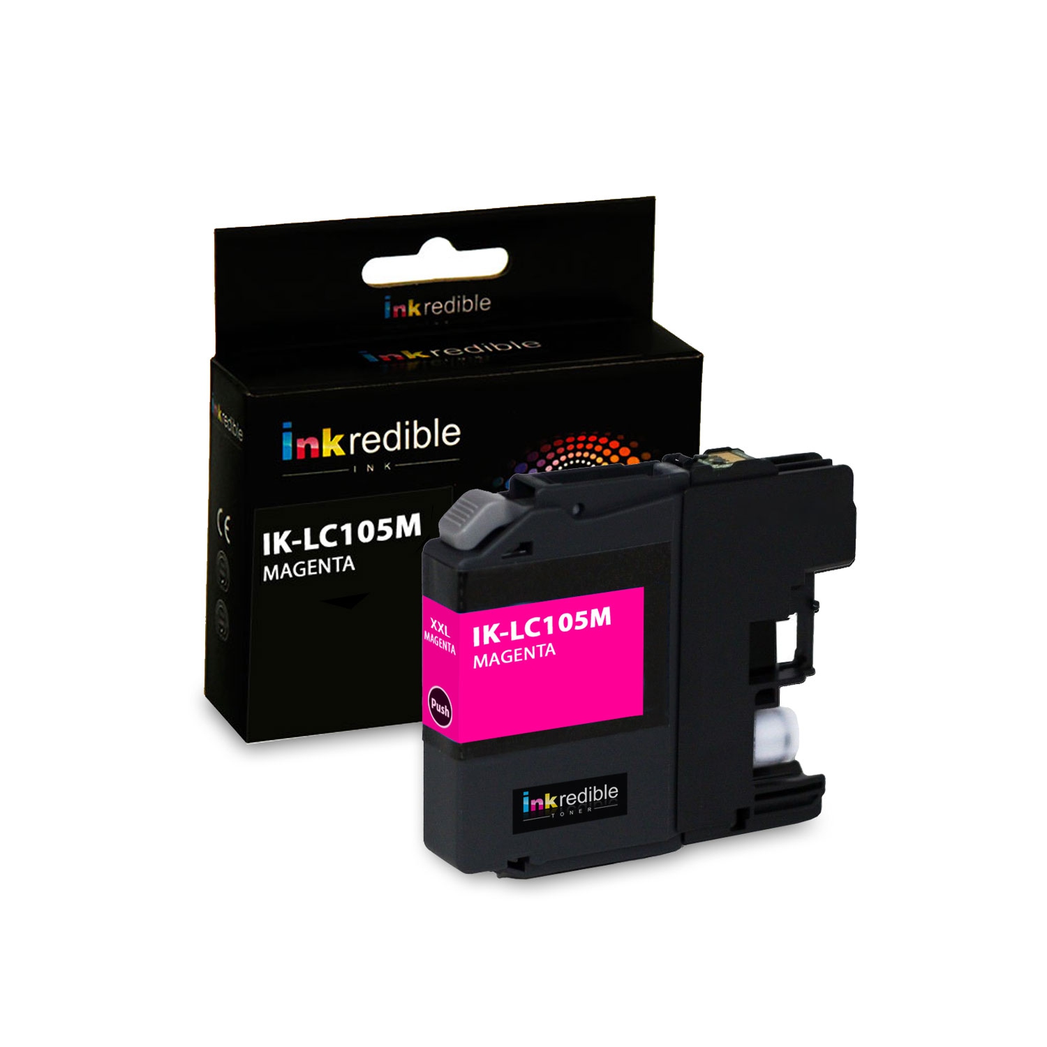 Brother LC105M Compatible Magenta Ink Cartridge High Yield - Inkredible Ink™ - 1/Pack