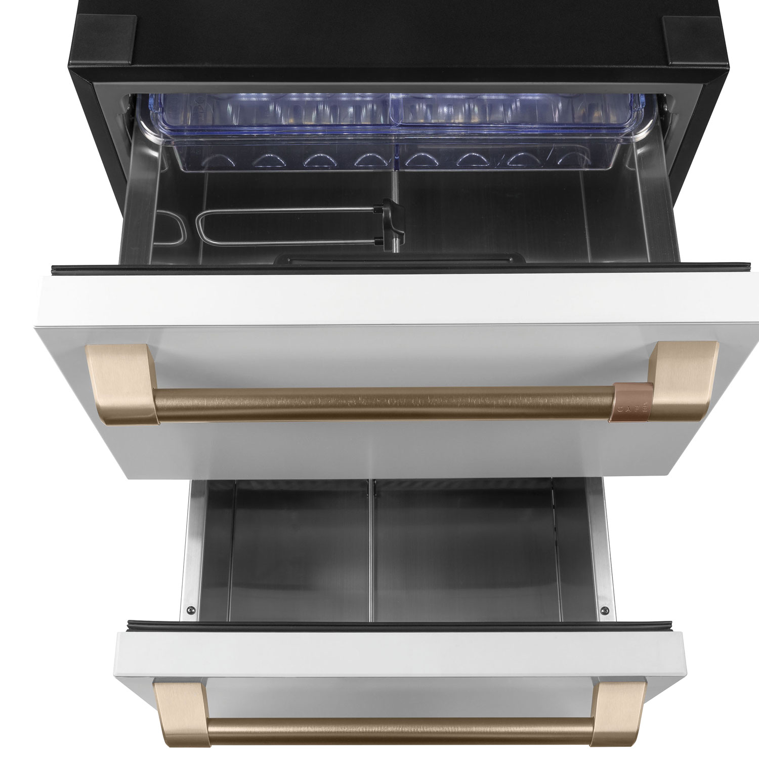 Réfrigérateur encastrable à deux portes 5,7 pi³ 24 po Café - Blanc mat