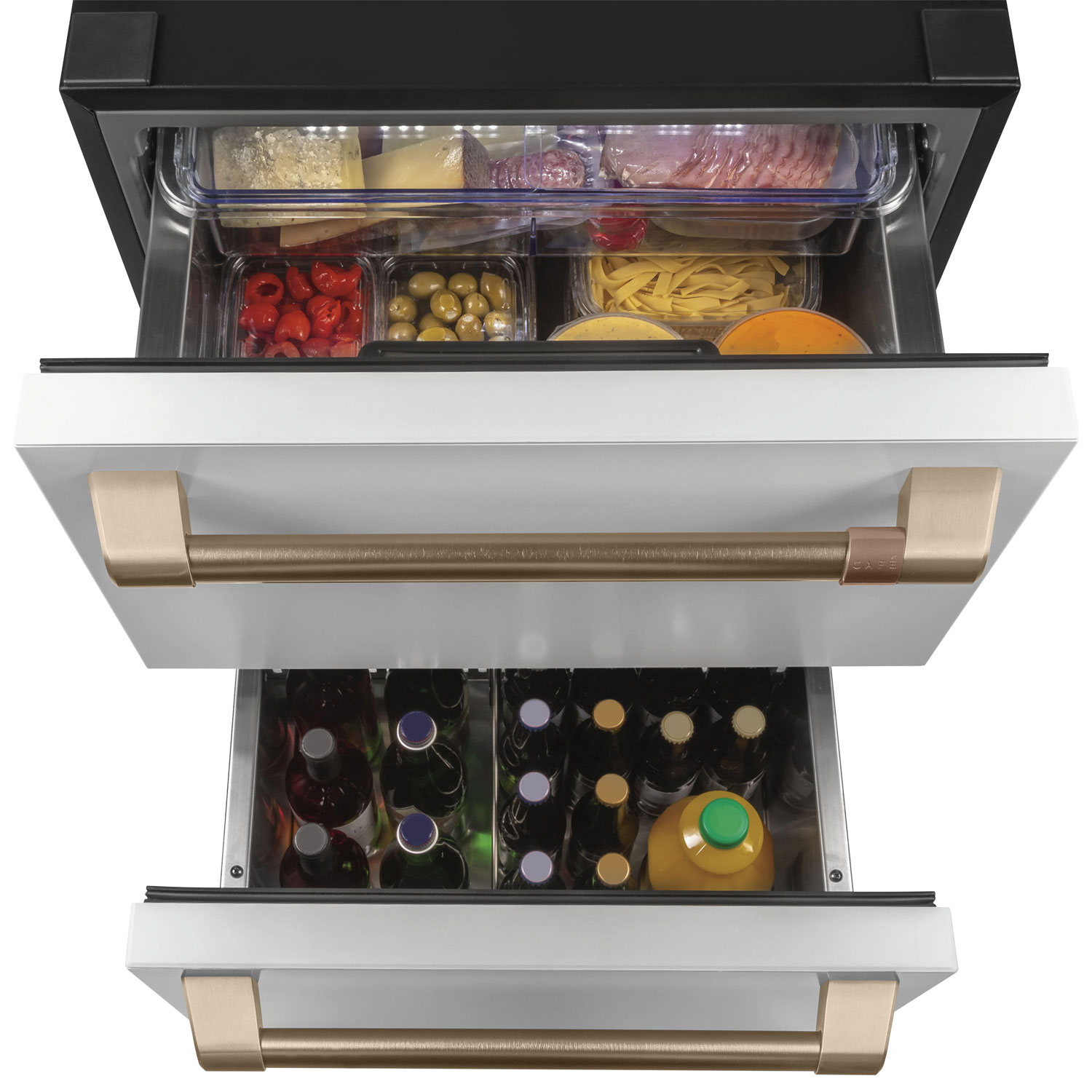 Réfrigérateur encastrable à deux portes 5,7 pi³ 24 po Café - Blanc mat