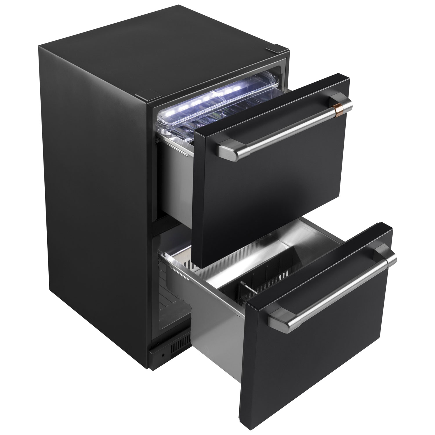 Réfrigérateur encastrable à deux portes 5,7 pi³ 24 po Café - Noir mat