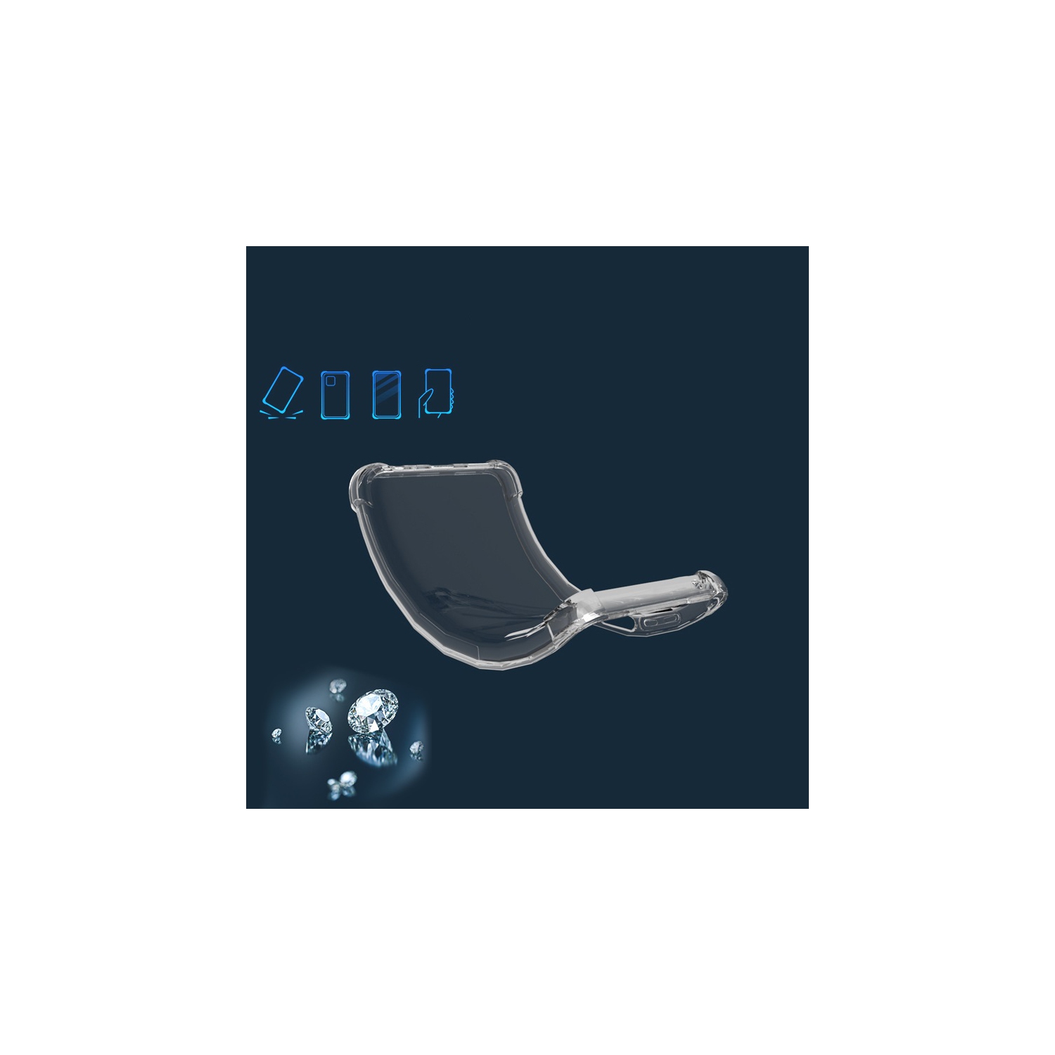 Coque en TPU souple TopSave avec/coin supplémentaire pour Motorola Moto G 5G 6,5", transparent