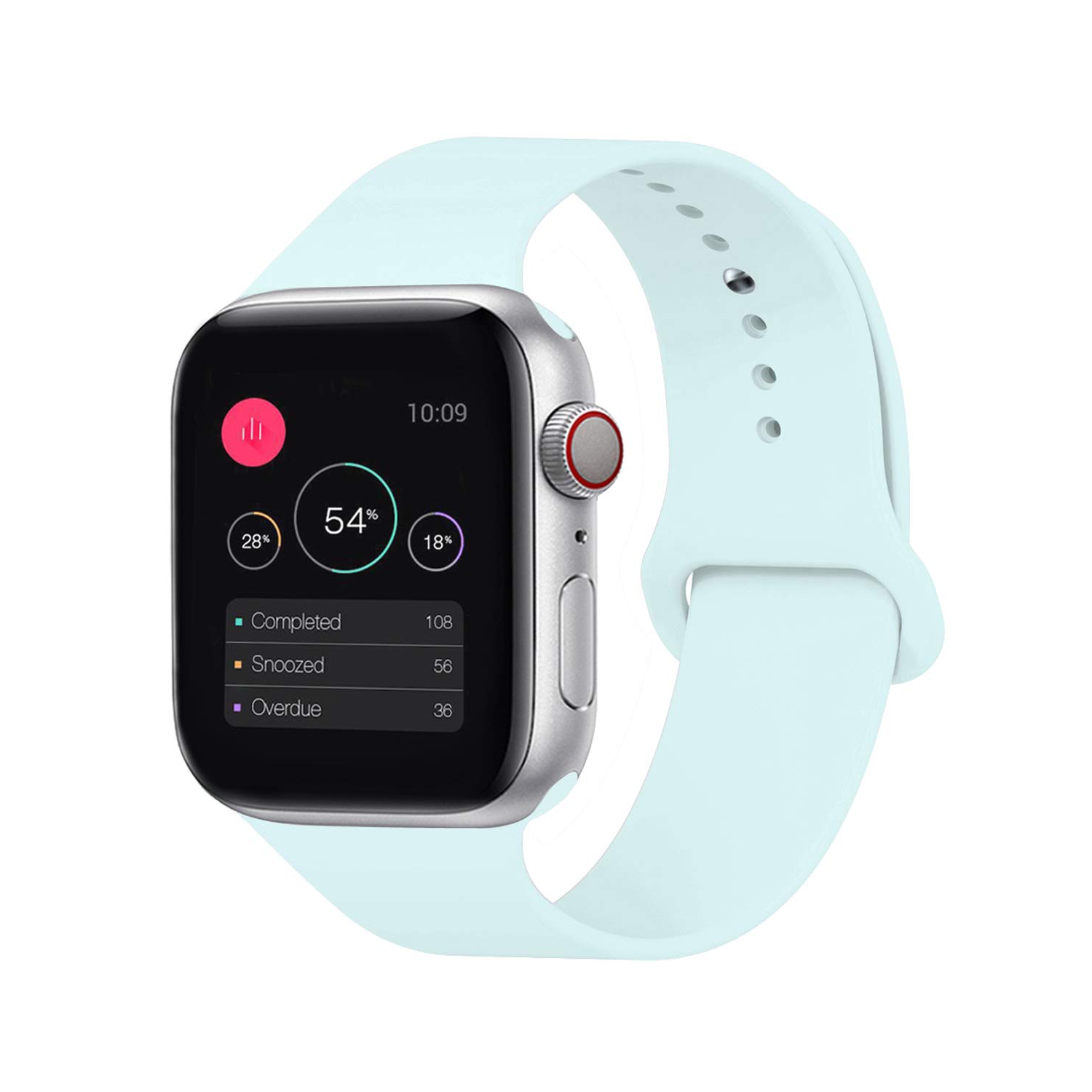 TopSave Watchband for Apple Watch 38/40mm Silicone Replacement Strap for Apple Watch Series 5, 4, 3, 2, 1,Light Blue