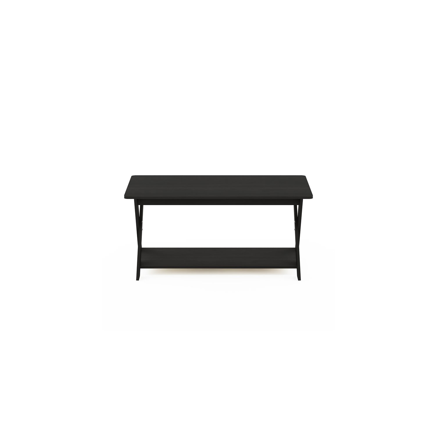 Furinno Modern Engineered Wood Simplistic Criss-Crossed Coffee Table in Espresso