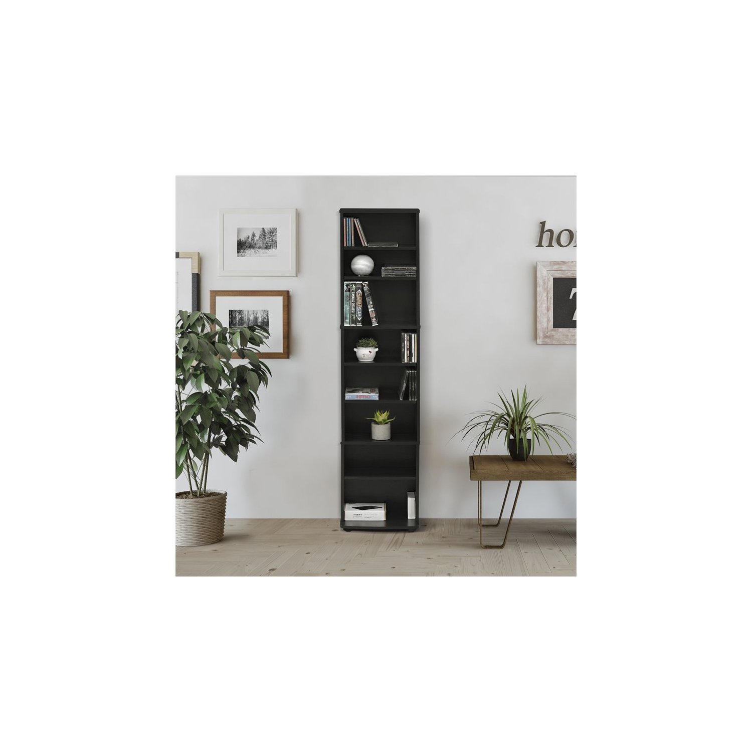 Furinno – Tour de rangement multimédia EN bois d’ingénierie JAYA, fini espresso