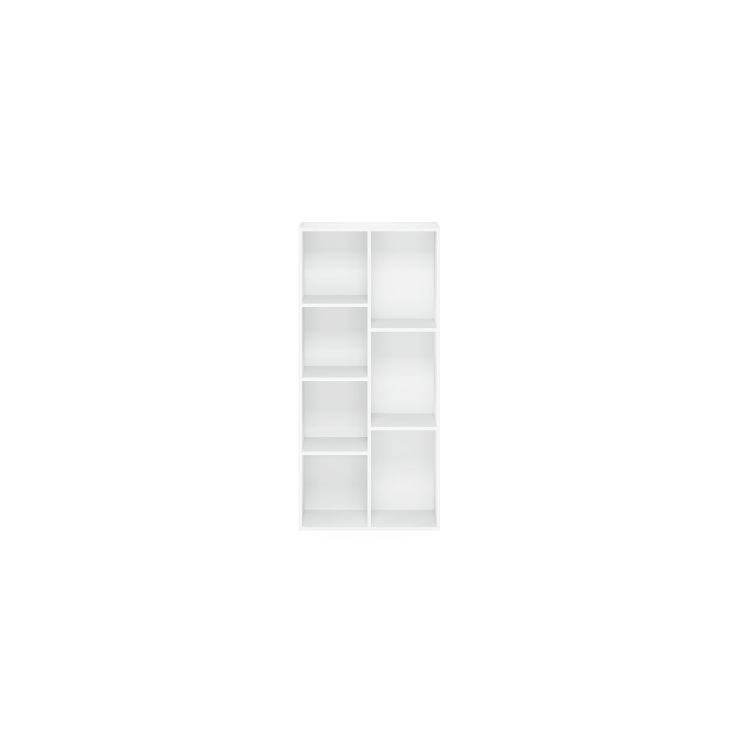 Furinno Luder Engineered Wood 7-Cube Reversible Open Shelf in White