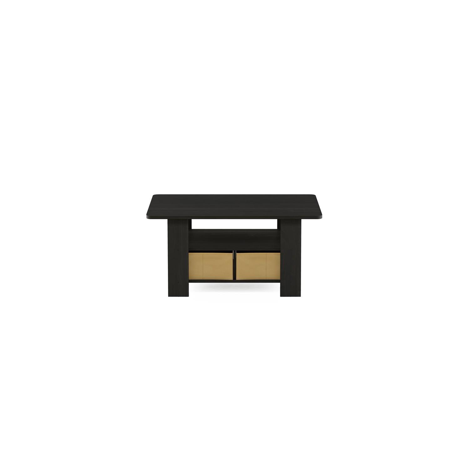 Furinno Andrey Engineered Wood Coffee Table with Bin Drawer in Espresso/Brown