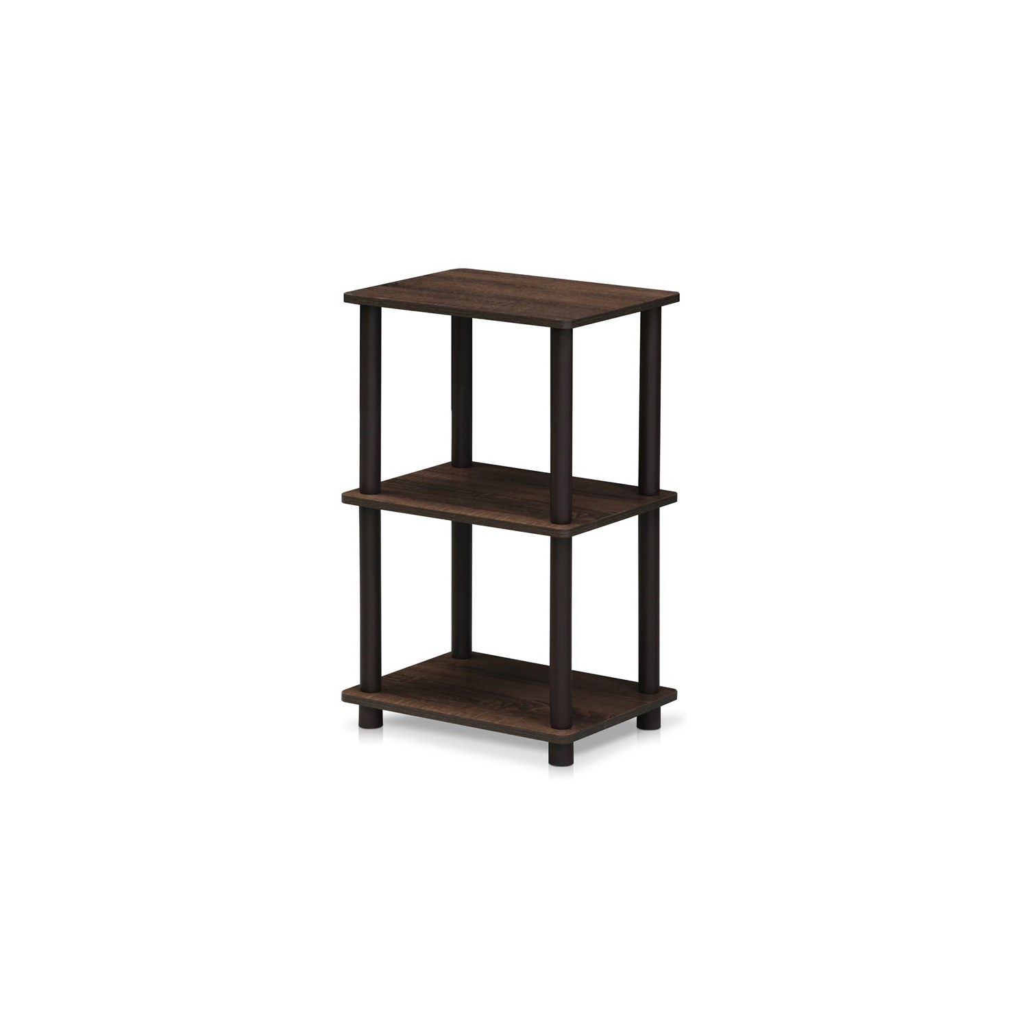 Furinno Turn-N-Tube Engineered Wood 2 Space Shelf in Walnut/Brown
