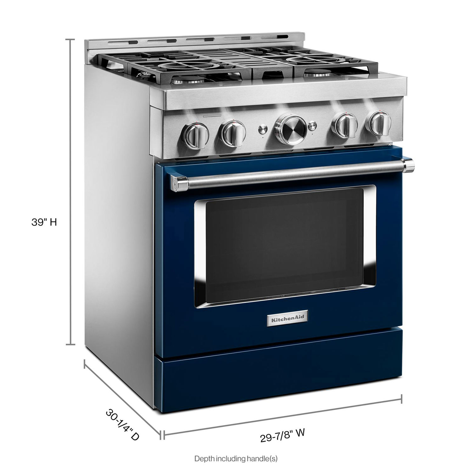 Cuisinière autonome gaz conv. véritable four autonett. 4,1 pi³ 30 po de KA - Bleu encre