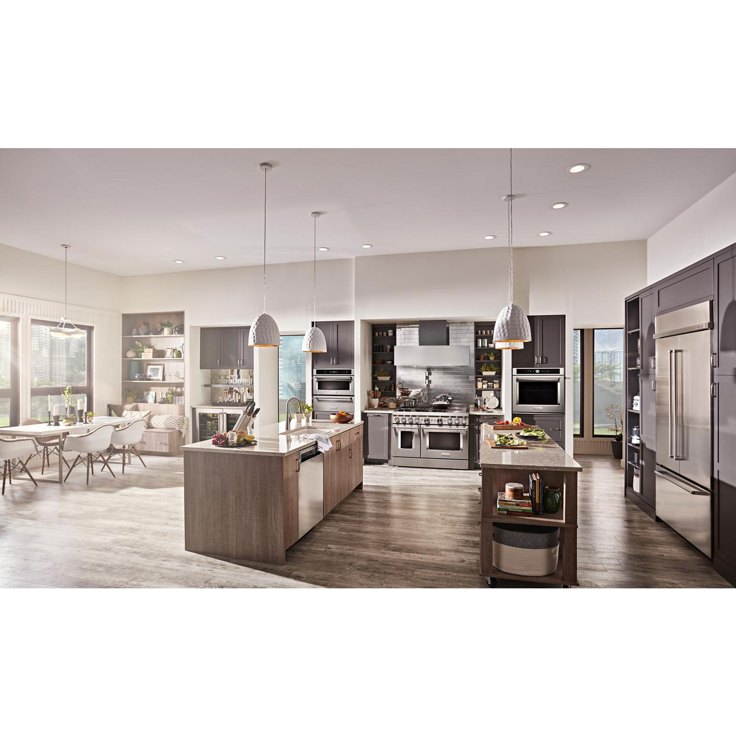 KitchenAid 48" 6.3 Cu. Ft. Double Oven 6-Burner Freestanding Gas Range - Stainless Steel