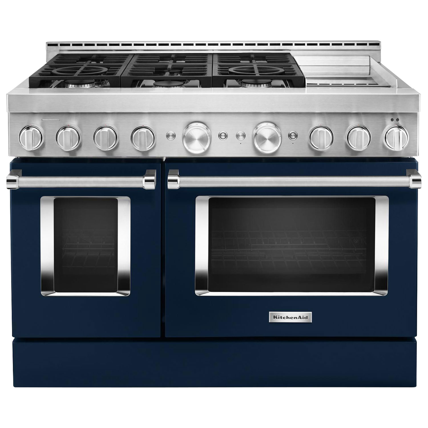 Whirlpool KitchenAid 6-Burner Gas Range with Griddle - Dual oven - 36-in H  x 47.88-in W x 30.25-in D KFGC558JMH