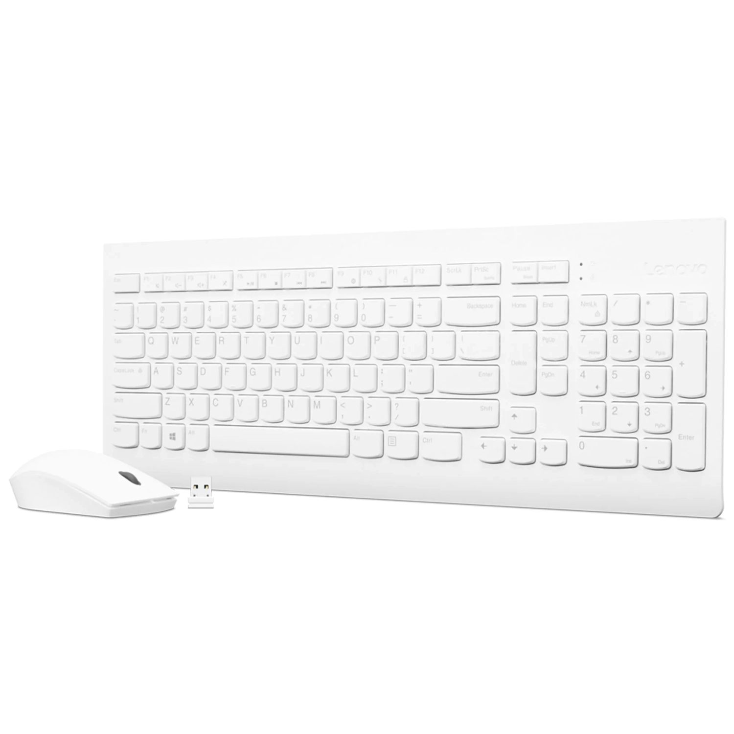 Lenovo 510 Wireless Combo Keyboard & Mouse (White) - US English