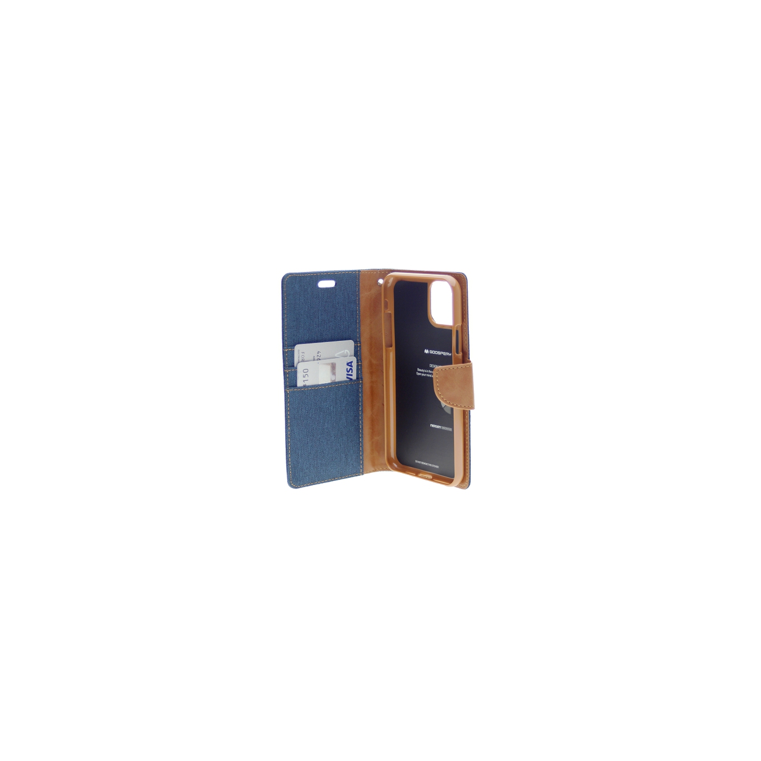 Iphone 11 Pro Goospery Canvas Diary Case, Navy Blue
