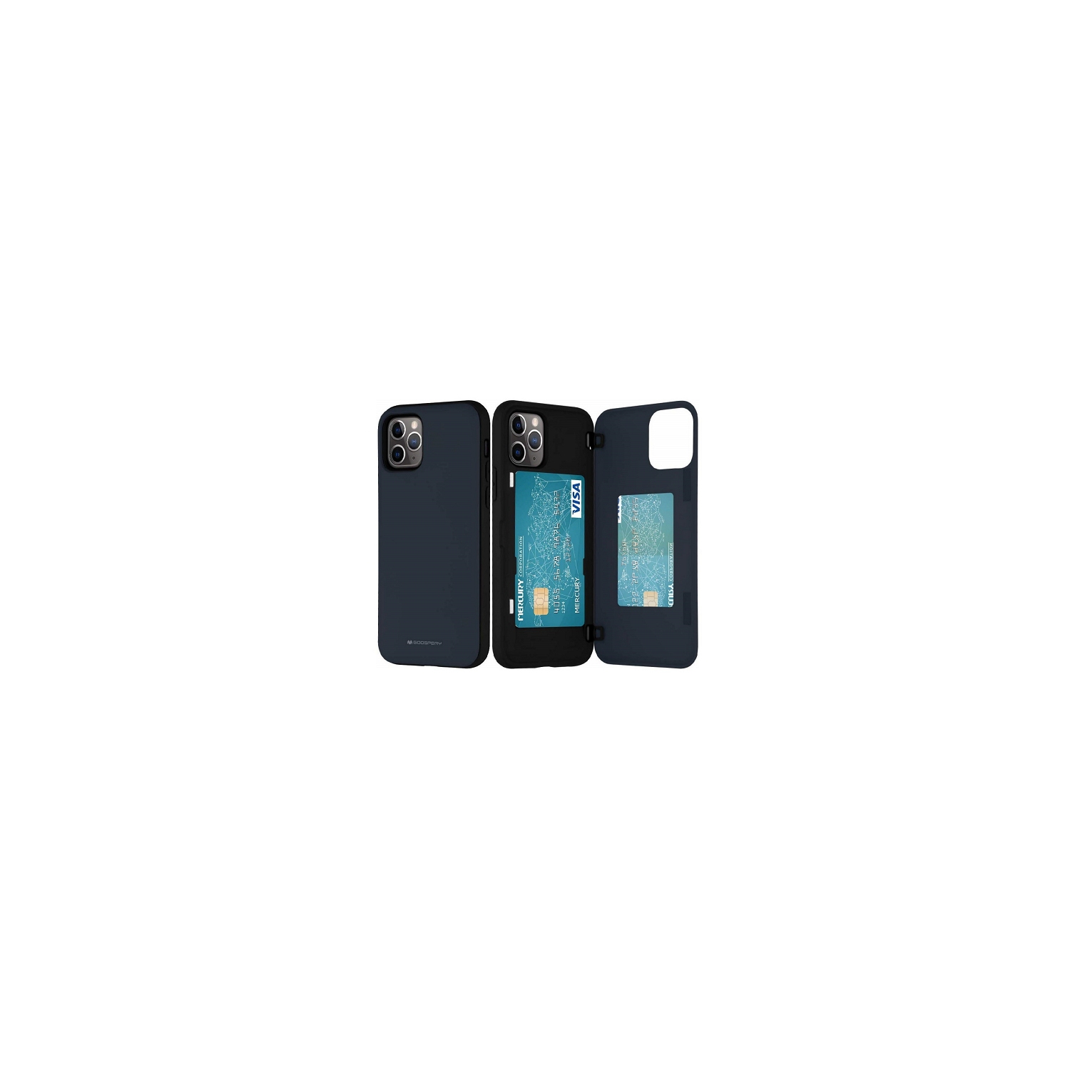 TopSave Iphone 11 Pro Goospery Magnetic Door Bumper, Navy Blue
