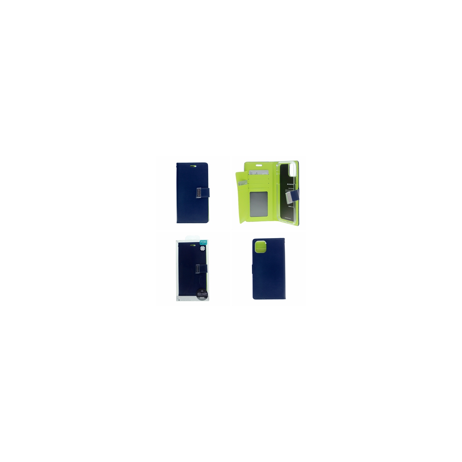 TopSave Iphone 11 Pro Goospery Rich Diary Case, Navy Blue