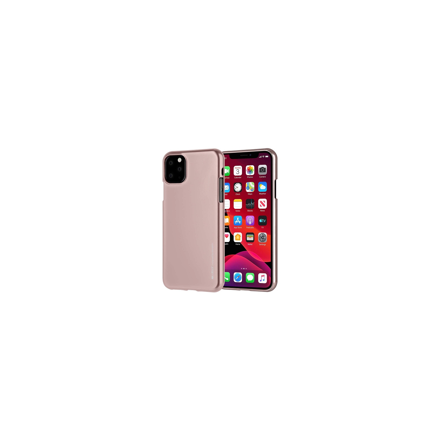 Iphone 11 Pro Goospery iJelly Metal TPU Case, Rose Gold