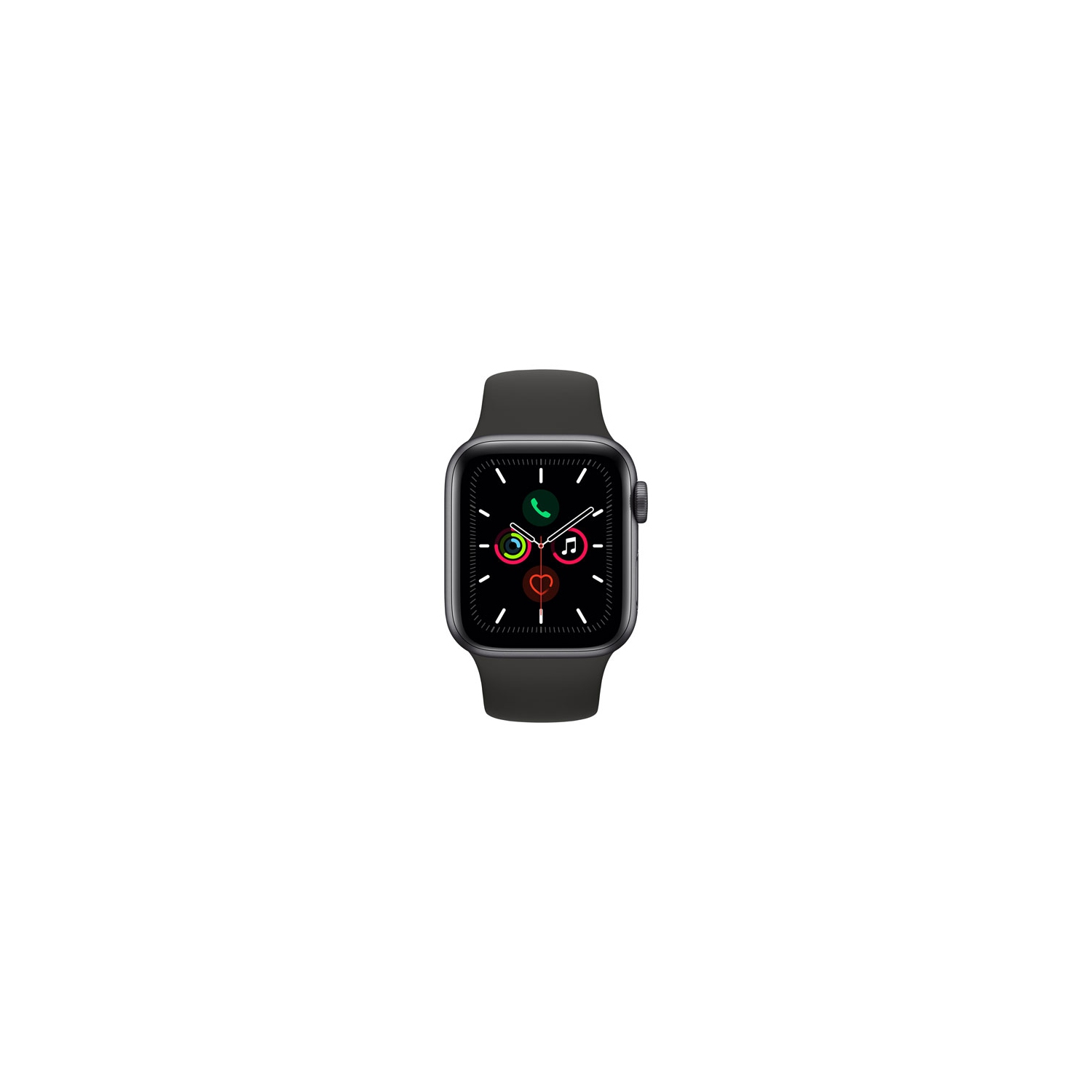 Refurbished (Good) - Apple Watch Series 5 (GPS) 44mm Space Grey Aluminium Case with Black Sport Band - [Refurbished]
