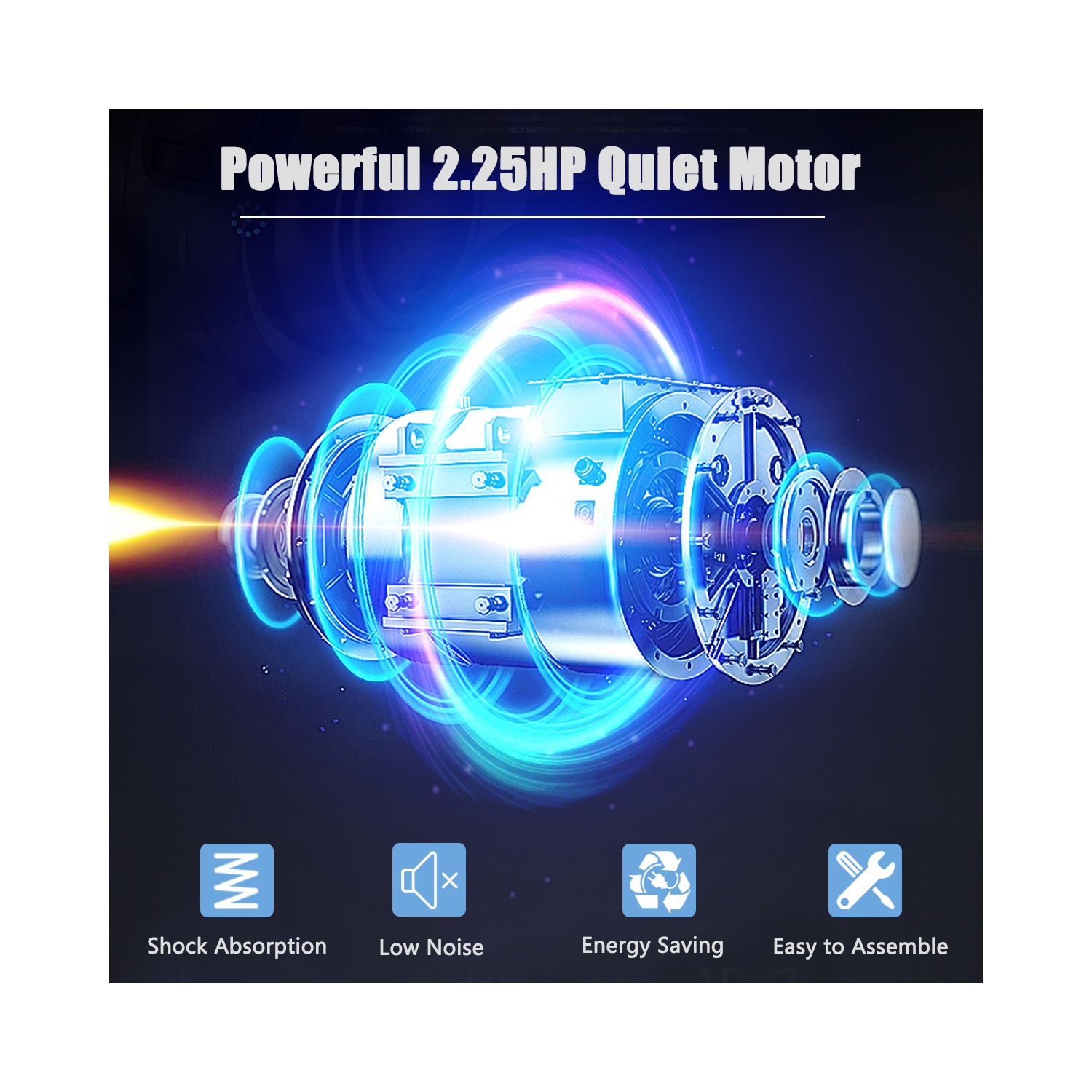 SuperFit 2.25HP Folding Treadmill Running Machine W/APP Heart Rate