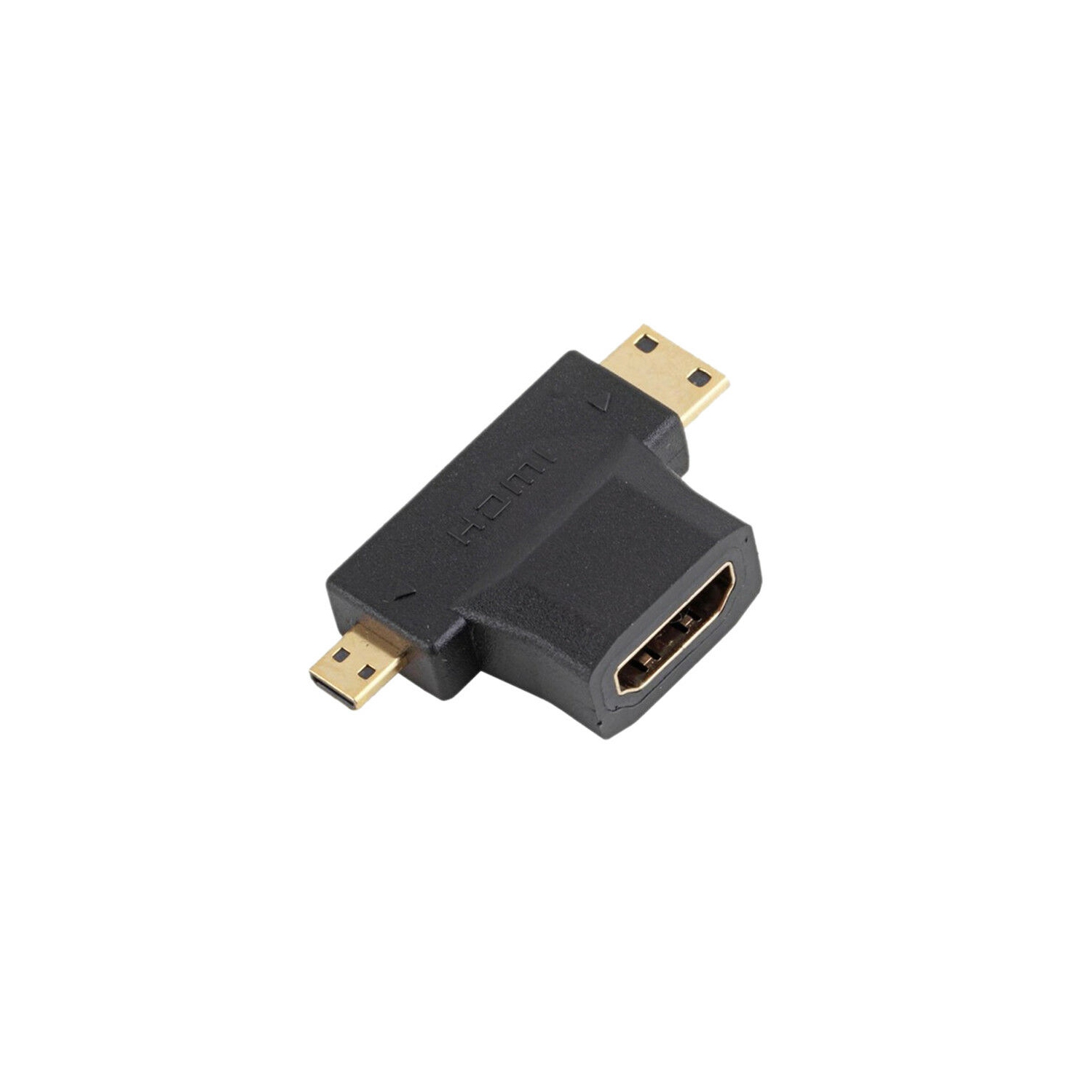 3 en 1 Micro Male Mini HDMI Mâle vers HDMI Femelle Câble Adaptateur Convertisseur