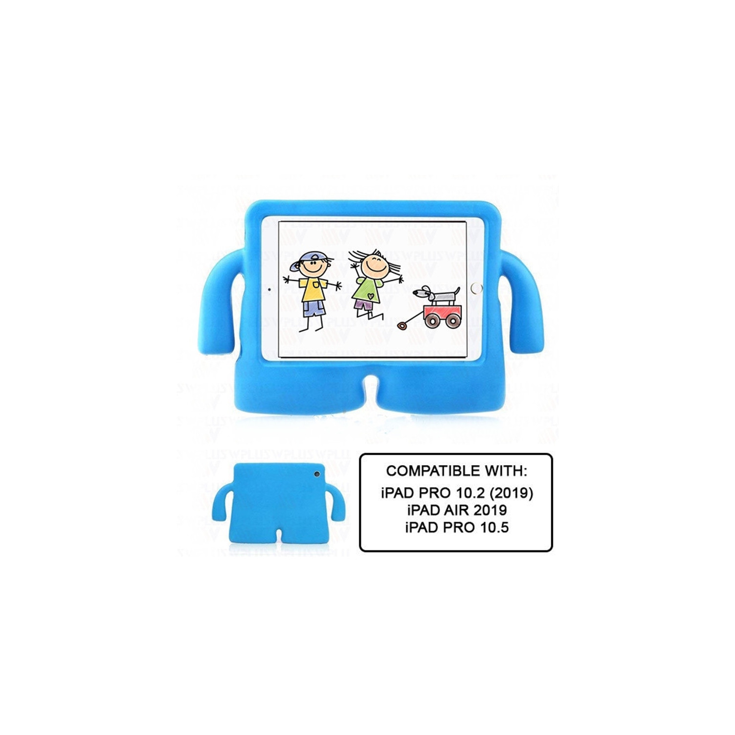 3D – Étui antichoc en silicone pour enfants avec support pour iPad de 10,2 po 7th 8th 9th génération, Air 3 3rd génération, iPad Pro de 10,5 po 2017,